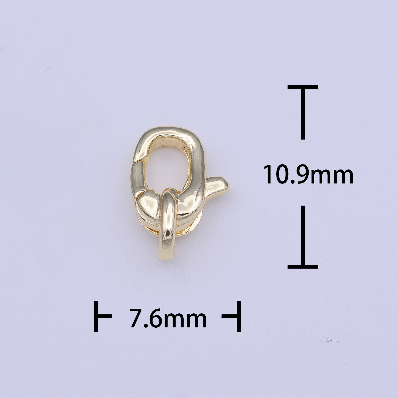 Mini Gold Unique 11mm x 7.5mm Lobster Claw Clasps Jewelry Making Closure Supply | K272