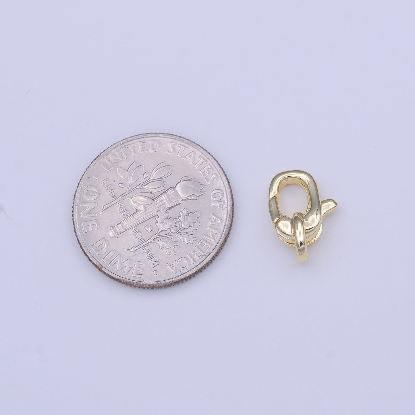 Mini Gold Unique 11mm x 7.5mm Lobster Claw Clasps Jewelry Making Closure Supply | K272