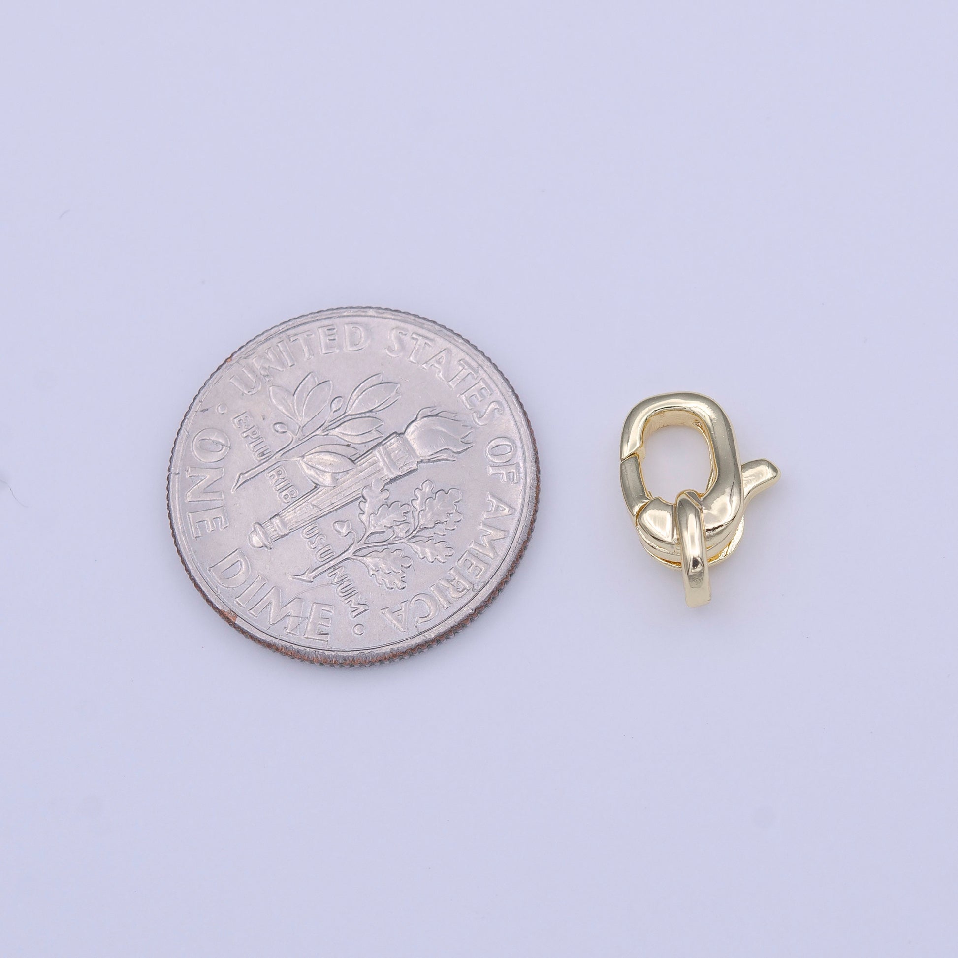 Mini Gold Unique 11mm x 7.5mm Lobster Claw Clasps Jewelry Making Closure Supply | K272