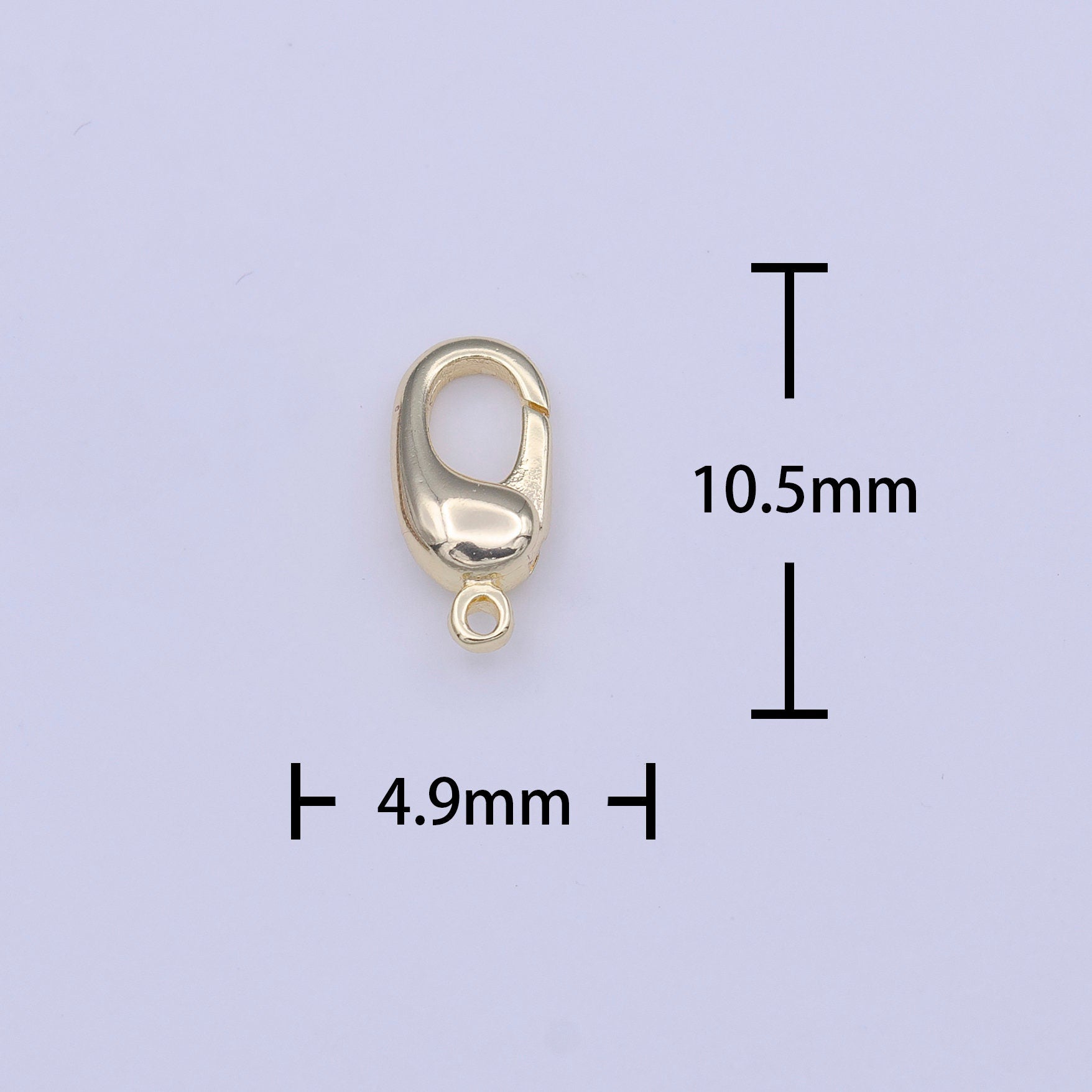 Mini Gold Clasp 10.5mm x 4.9mm Lobster Claw Clasps Jewelry Making Closure Supply | K274