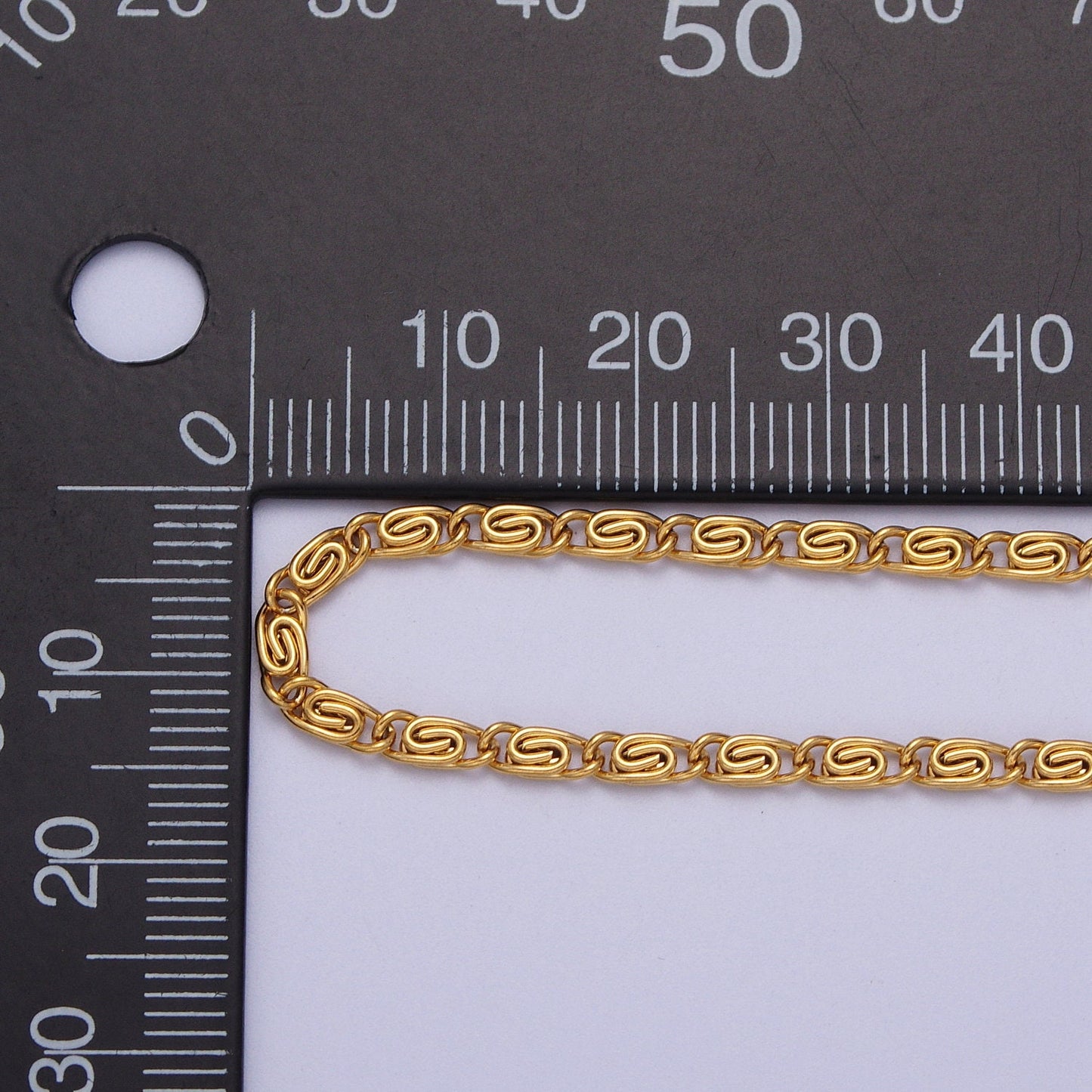 Dainty Scroll Gold Chain, Simple Gold Necklace, Silver Plain Women's Necklac 16 inch Women's Chain WA1486