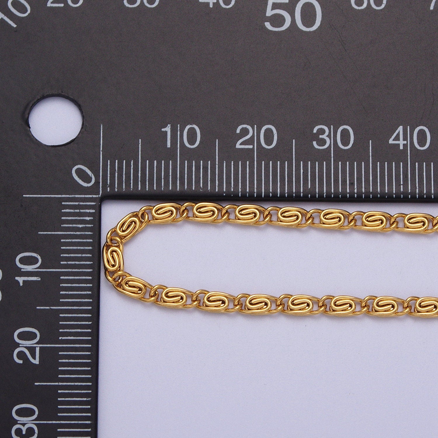 Dainty Scroll Gold Chain, Simple Gold Necklace, Silver Plain Women's Necklac 16 inch Women's Chain WA1486