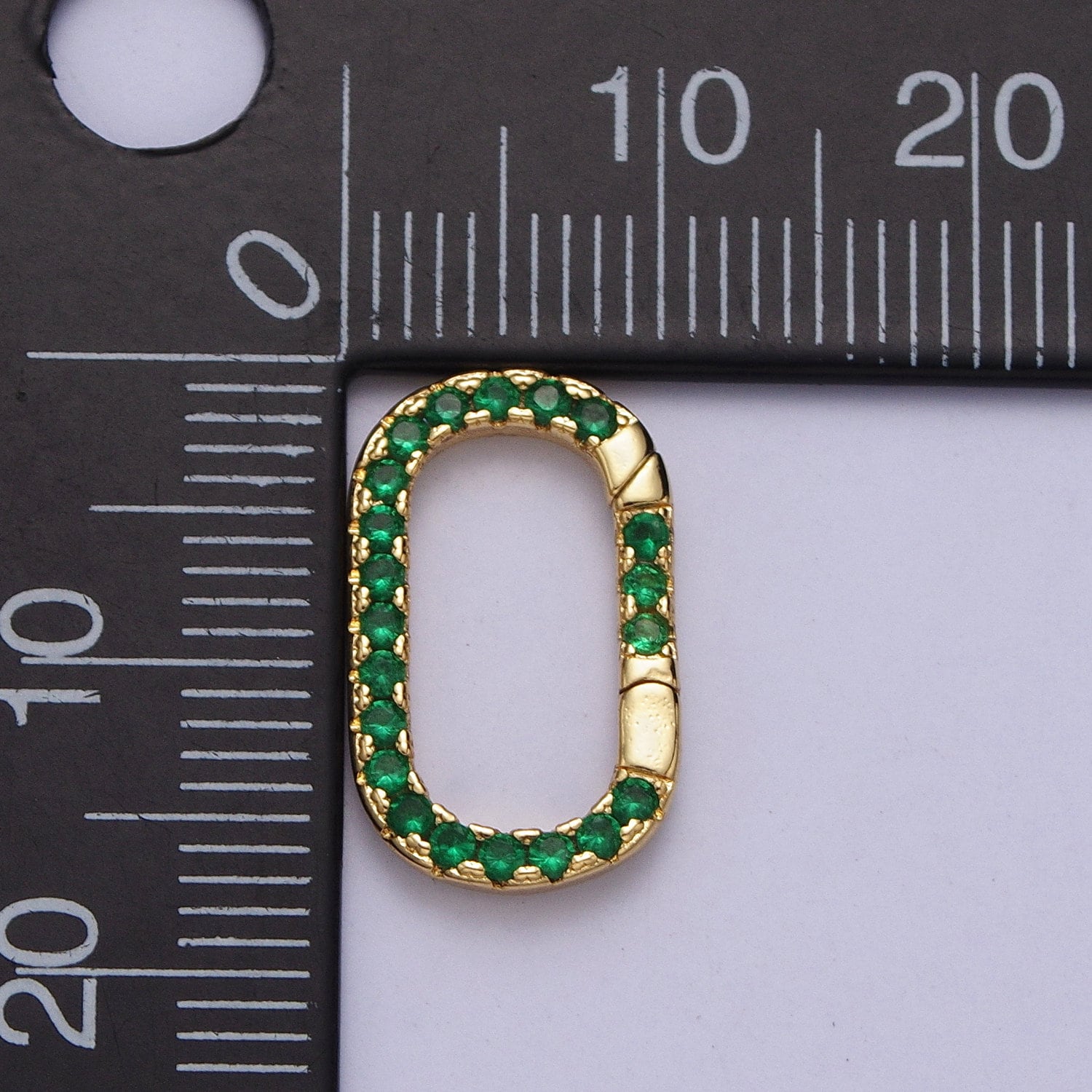Cz Gold Spring Gate Ring, 17X10mm CZ Pull Gate ring Oval Turquoise Green Micro Pave Charm Holder Clasp for Connector Bracelet Necklace Z039