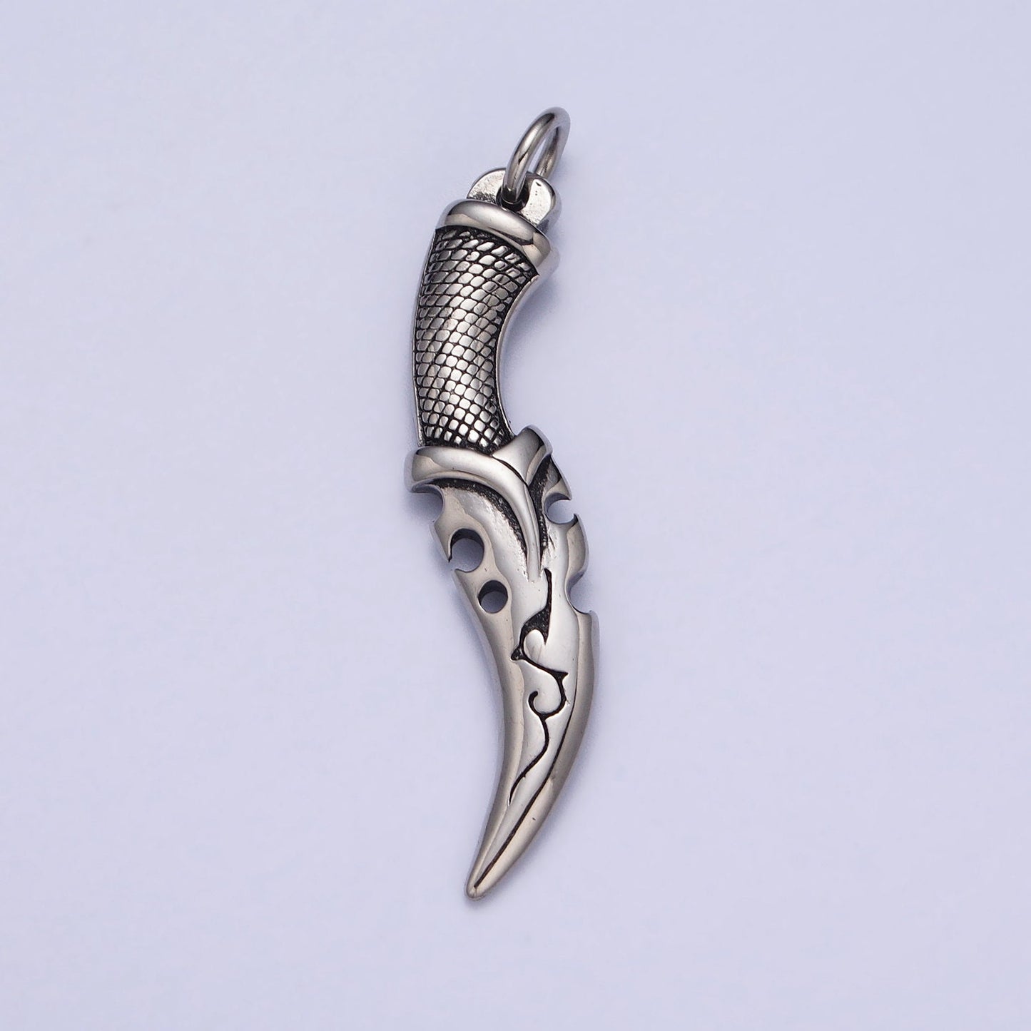 Big Gold Dagger Pendant Necklace Stainless Steel Sword Men Necklaces Gift / Unisex Jewelry Making Supply for Craft Supply J-460