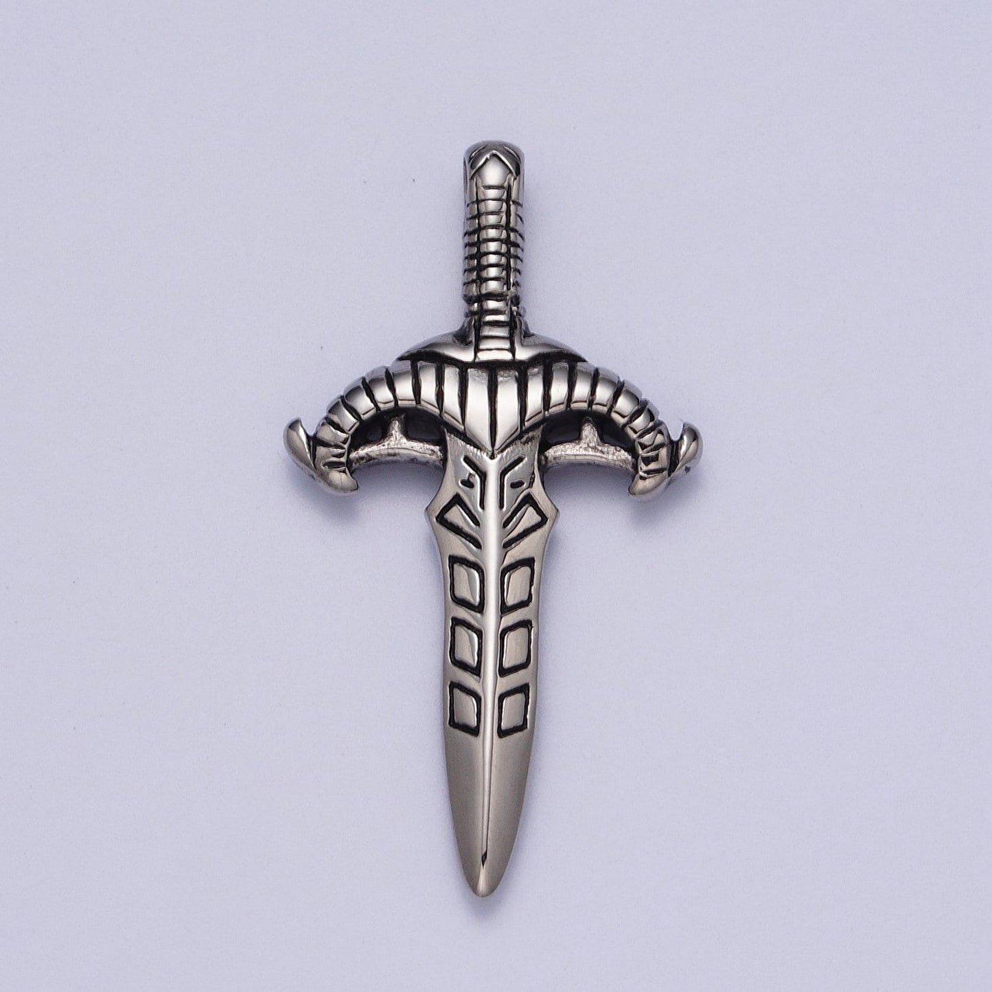 Stainless Steel Weapon Dagger Knife Sword Statement Pendant Necklace for Men Jewelry | J392
