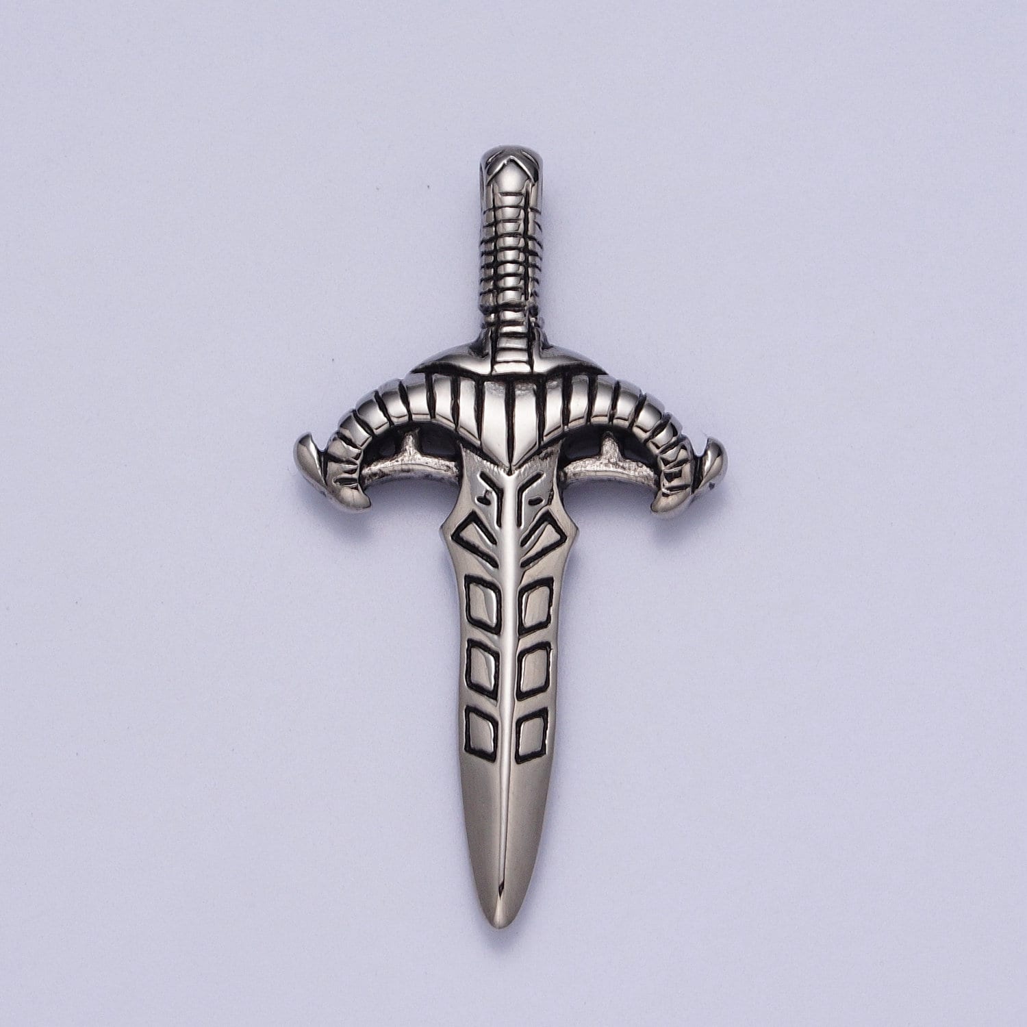 Stainless Steel Weapon Dagger Knife Sword Statement Pendant Necklace for Men Jewelry | J392