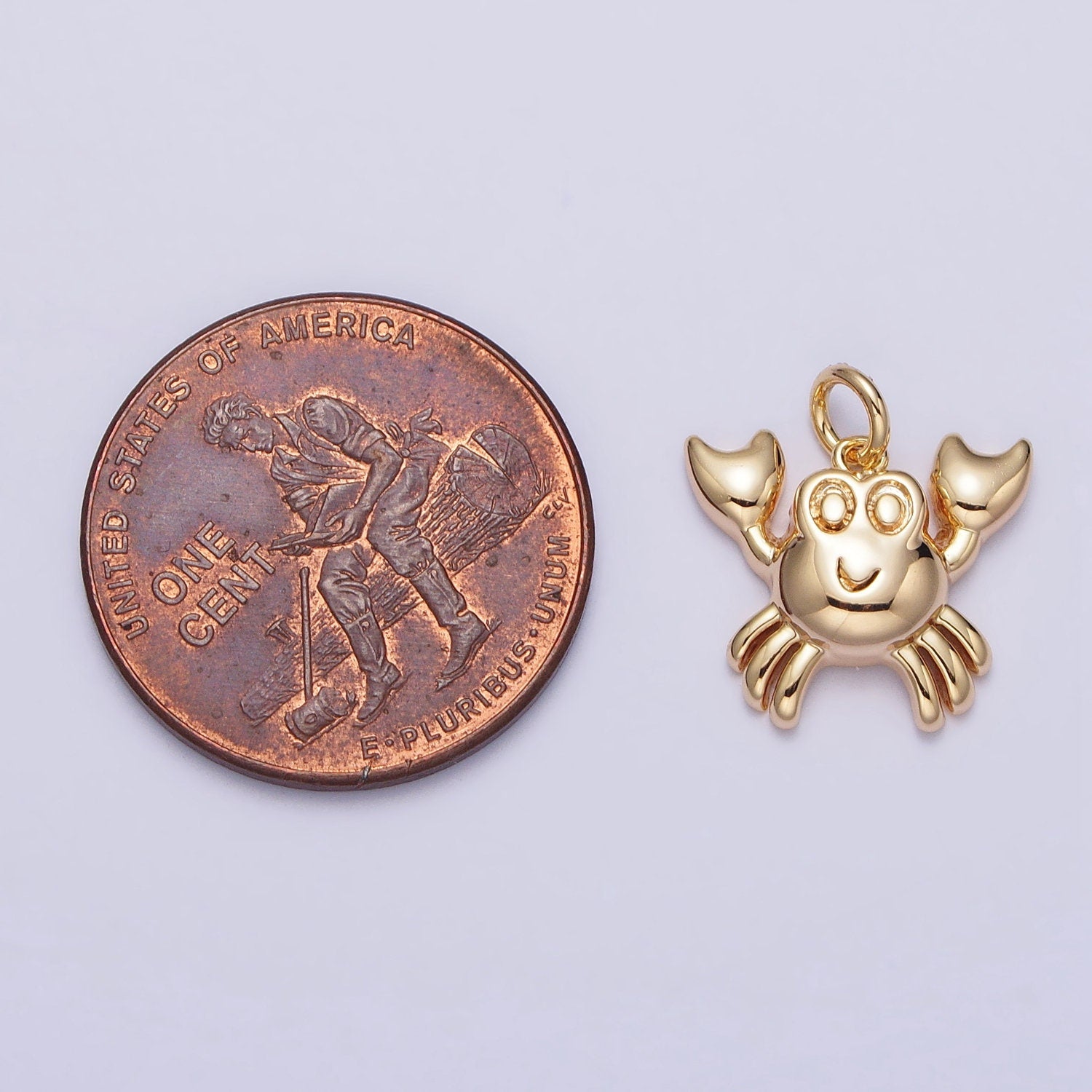 Mini Crab Charm Gold Under The Sea Ocean Wildlife Charm for Necklace Bracelet in Gold & Silver | AC189