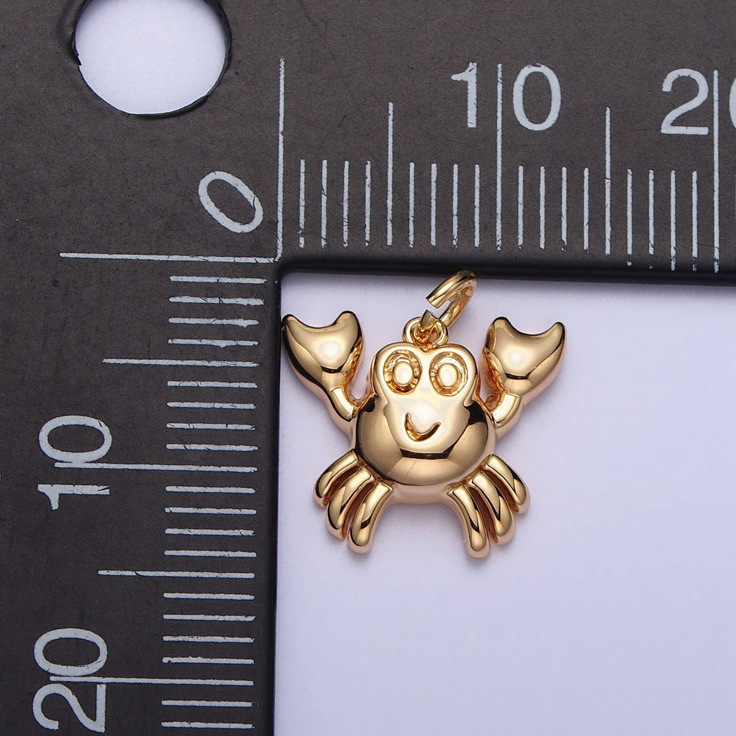 Mini Crab Charm Gold Under The Sea Ocean Wildlife Charm for Necklace Bracelet in Gold & Silver | AC189