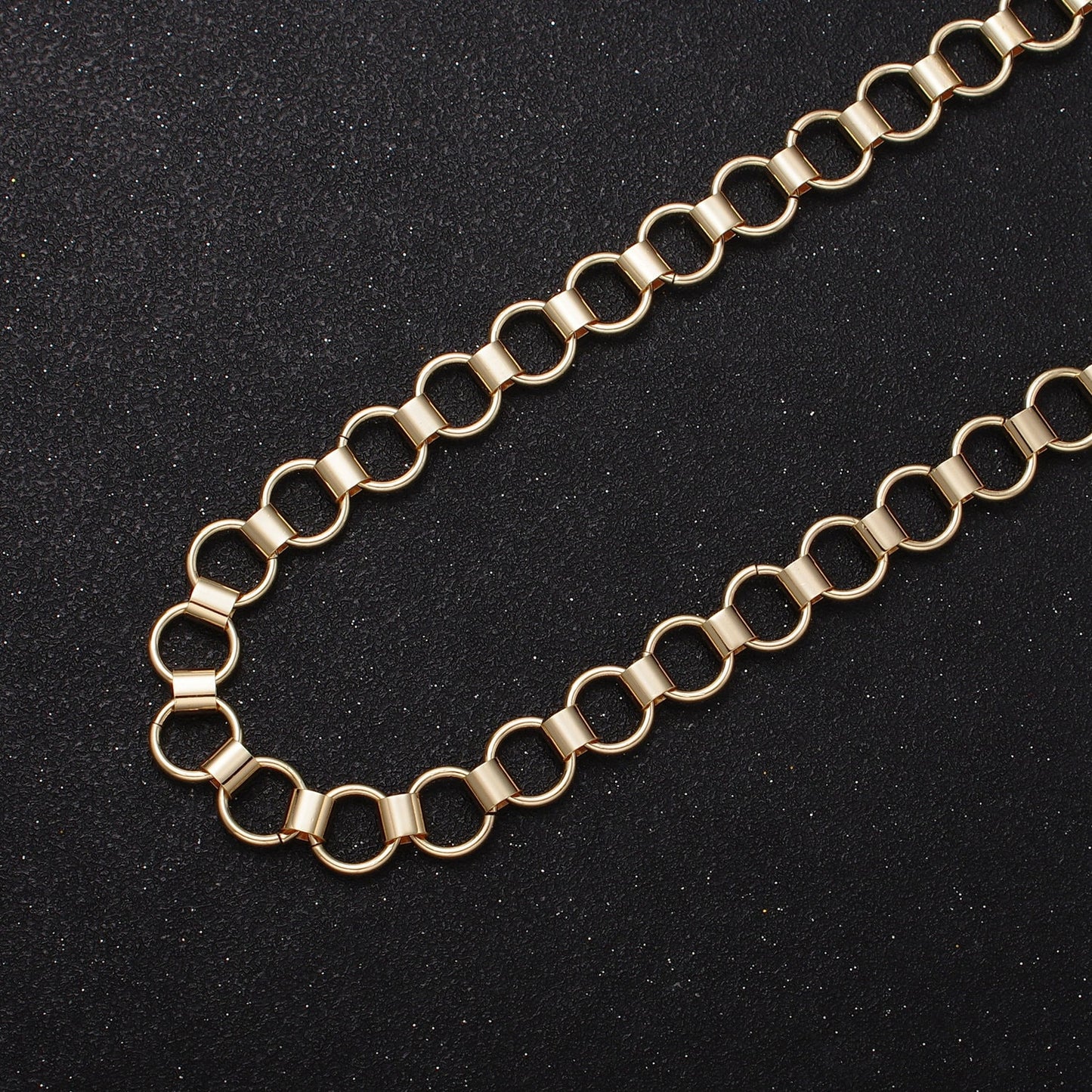 Chunky Gold Cable Chain Link Unfinished Chain by Yard for Statement Layer Necklace Chain For Fashion Jewelry Making Roll-1133