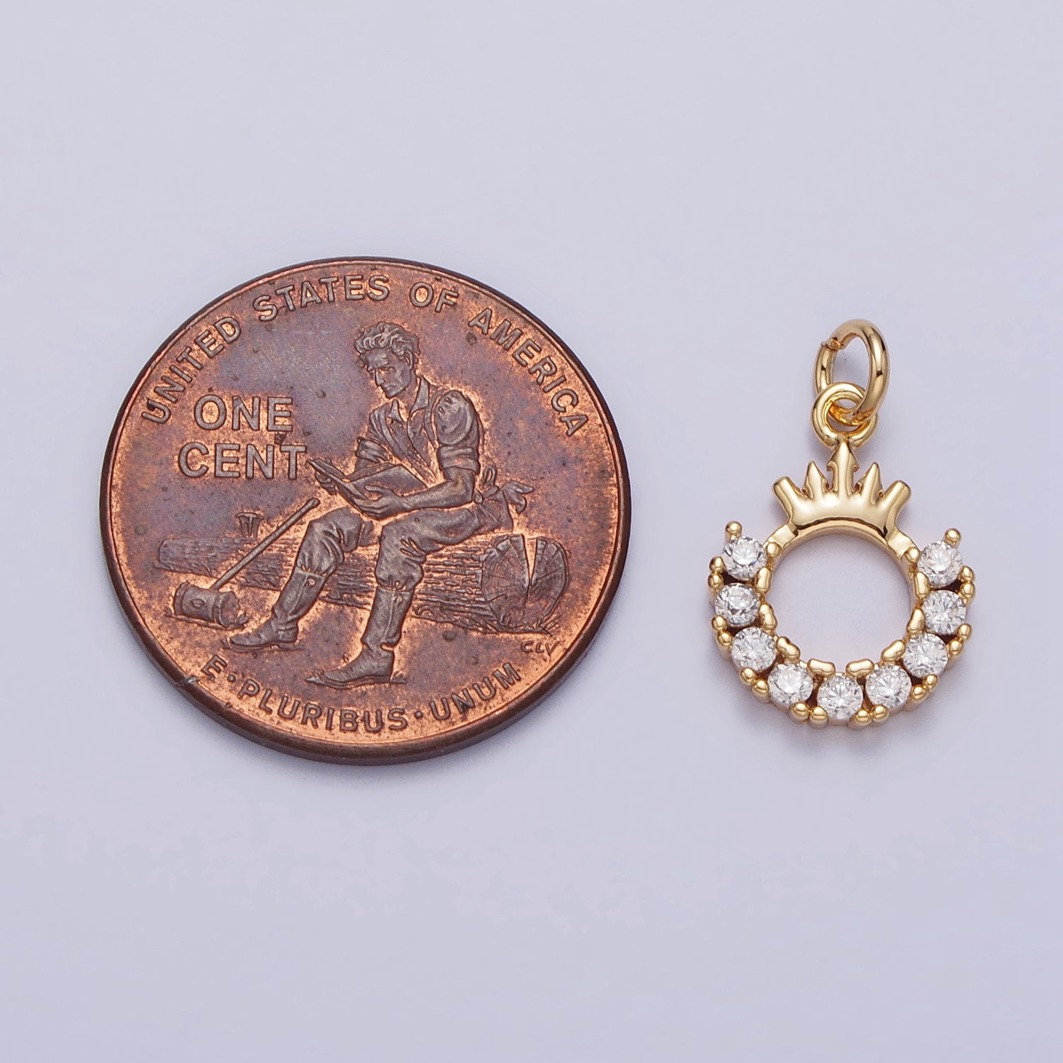 Gold Queen Crown Charm - Dainty Silver Crown Pendant Mini Cubic Zirconia Cute Gold Crown for Necklace Bracelet Supply AC258