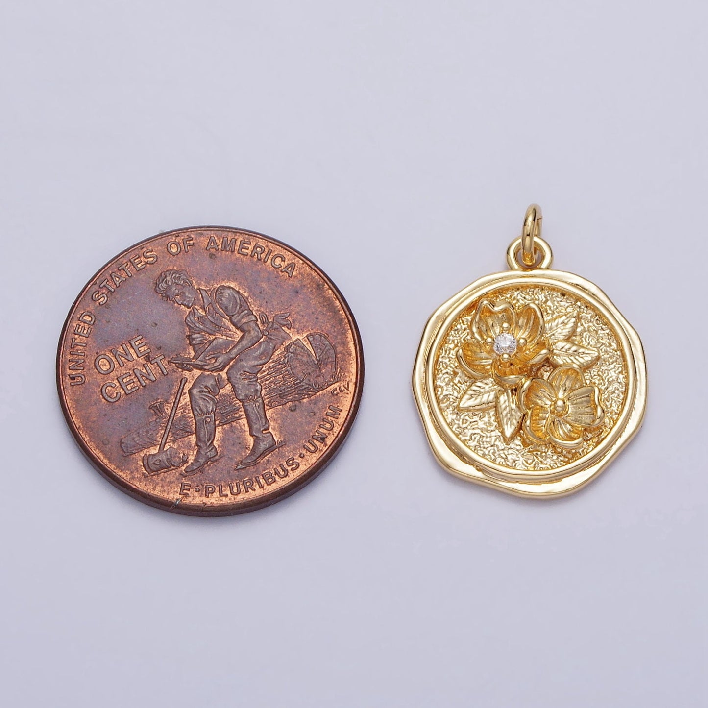 Gold Hawaiian Hibiscus Flower Charm Silver Five Petal Flower Charm Pendant Dainty Tropical Flower Pendant for Necklace Bracelet Supply AC283