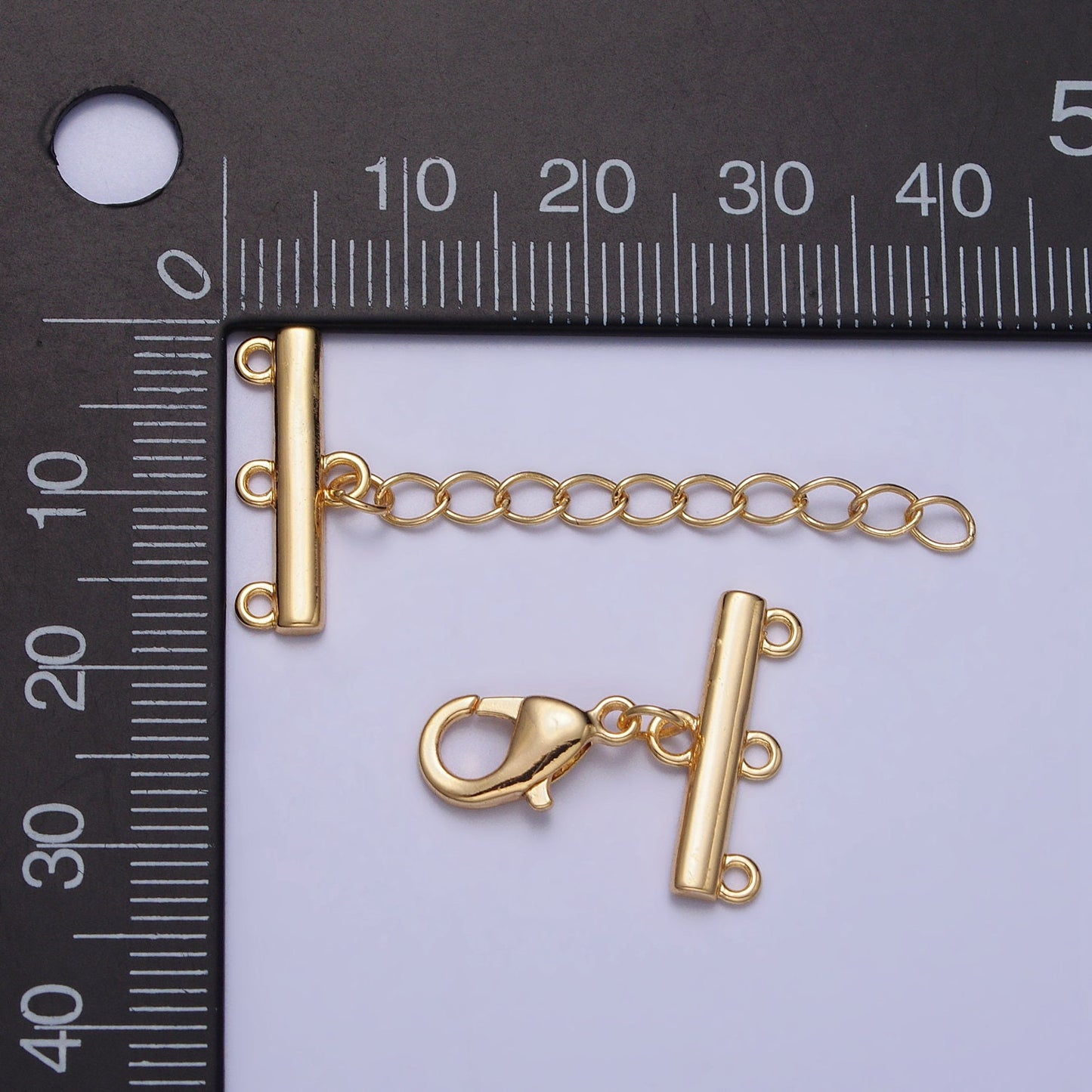 Gold Layered Necklace Spacer - Multi Necklace Detangler Clasp - Silver Multi Layer Clasp - Untangle Layering Clasp Necklace Separator Z107