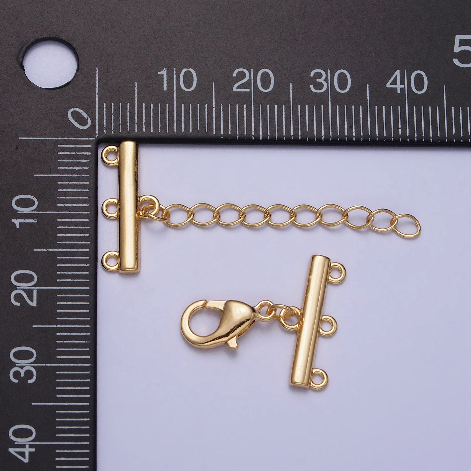 Gold Layered Necklace Spacer - Multi Necklace Detangler Clasp - Silver Multi Layer Clasp - Untangle Layering Clasp Necklace Separator Z107