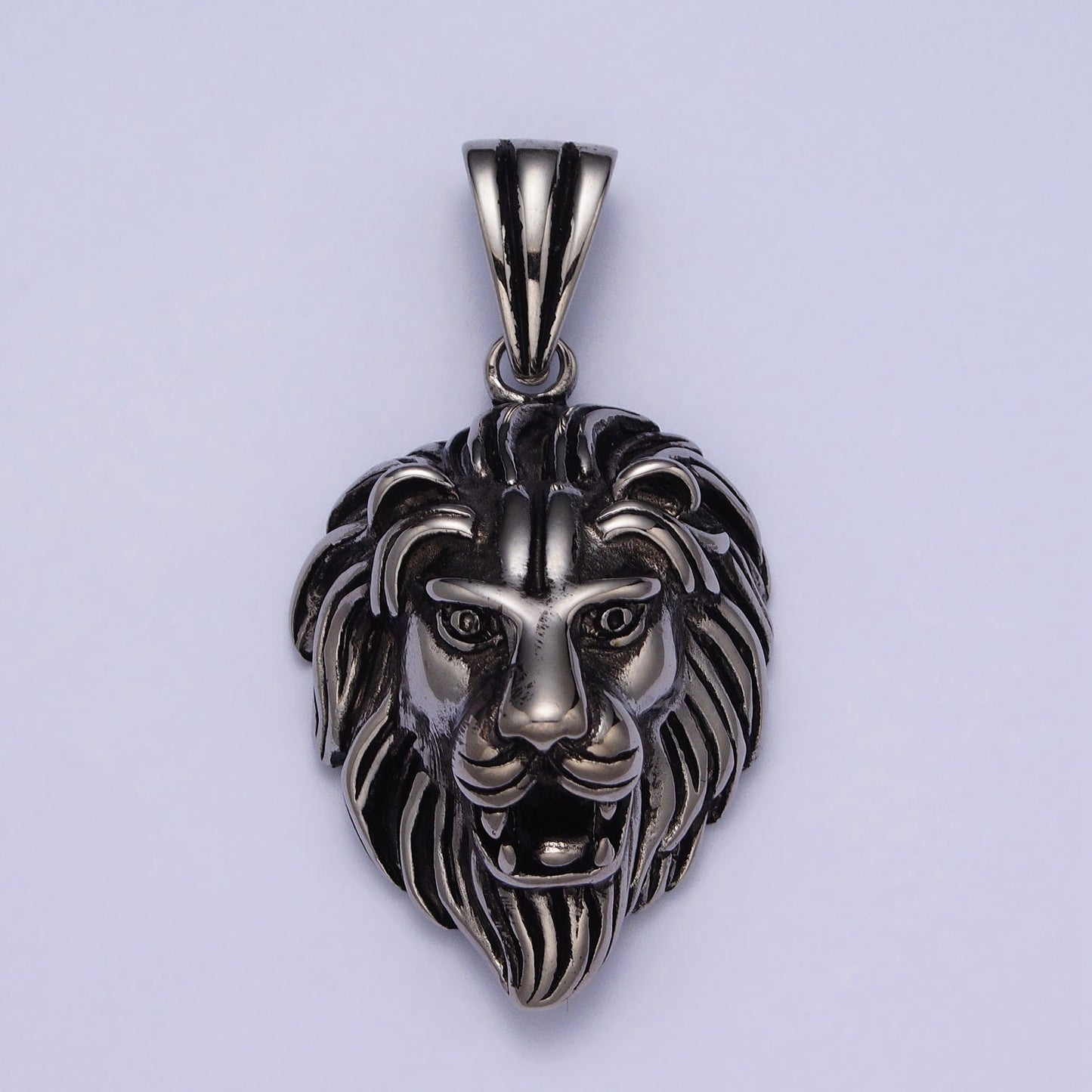 Gold Lion Pendant King of The Jungle Charm Head Animal Pendant Heavy Duty Hard 3D Pendant for Men Jewelry J-455