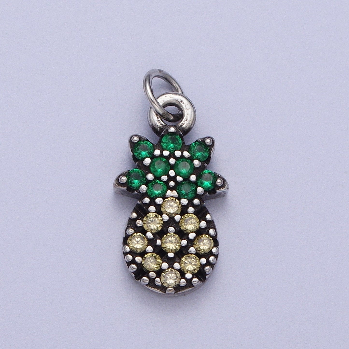 Mini Gold Pineapple Charm hawaii tropical island summer fruit food charm Dole Charm 24k Gold Filled Add on Charm Bracelet Necklace AC028