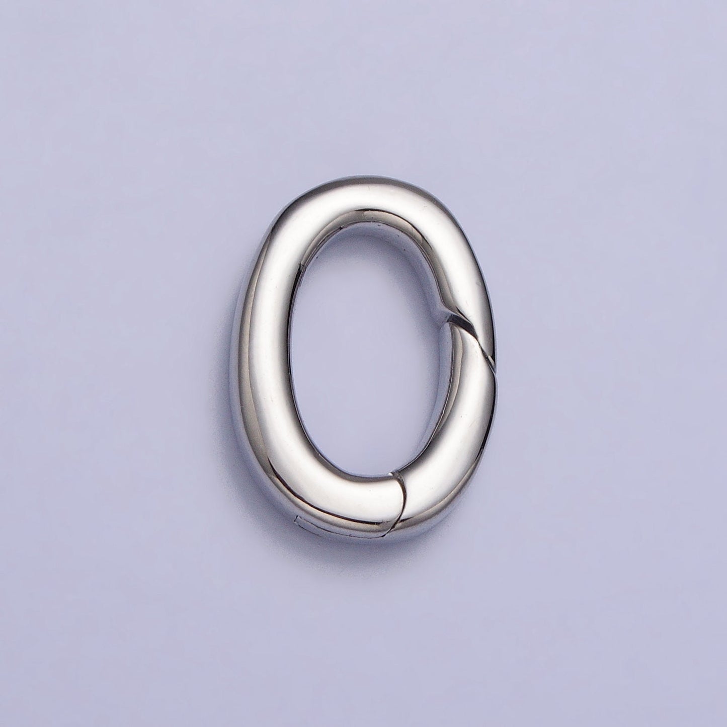 Tiny Gold Spring Gate Ring, Push Gate ring Mini Oval Ring Charm Holder Gold Clasp for Jewelry Clasp Bracelet Necklace Component Z-135