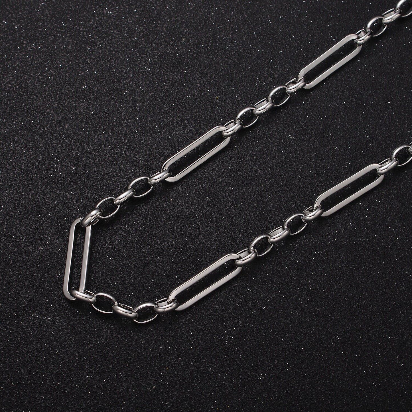 16K, White Gold Filled Unique Paper Clip Double Rolo Link Unfinished Unique Jewelry Making Yard Chain in Gold & Silver | Roll-1181 Roll-1182