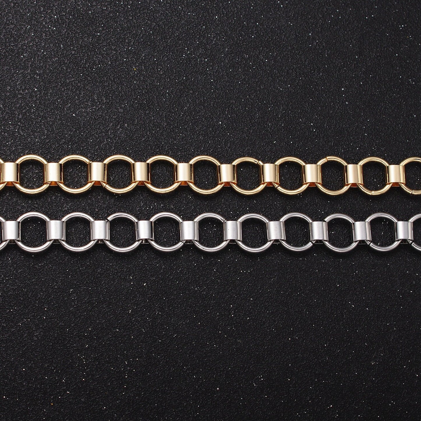 Chunky Gold Cable Chain Link Unfinished Chain by Yard for Statement Layer Necklace Chain For Fashion Jewelry Making Roll-1133