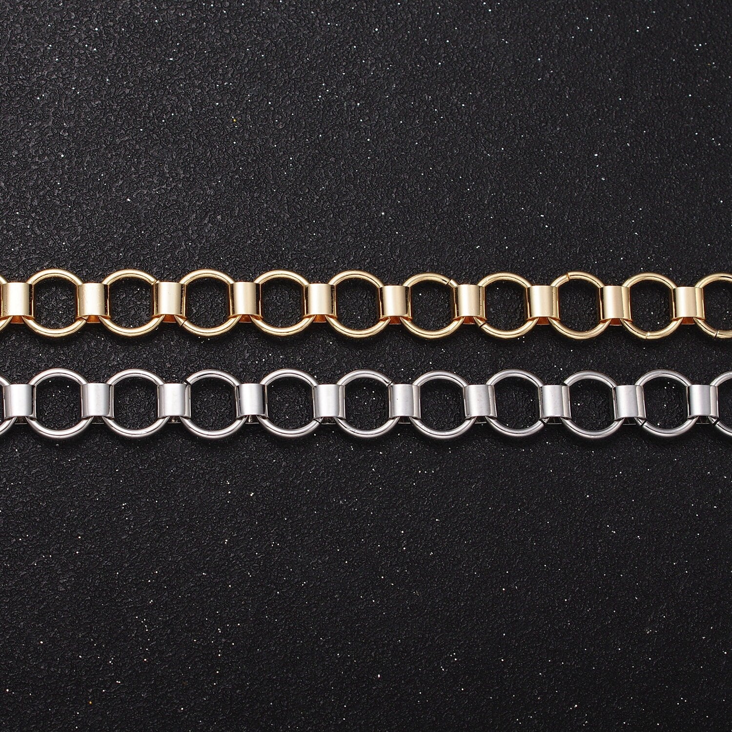 Chunky Gold Cable Chain Link Unfinished Chain by Yard for Statement Layer Necklace Chain For Fashion Jewelry Making Roll-1133