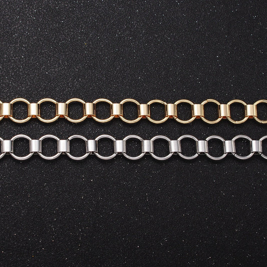 Chunky Gold Cable Chain Link Unfinished Chain by Yard for Statement Layer Necklace Chain For Fashion Jewelry Making Roll-1133