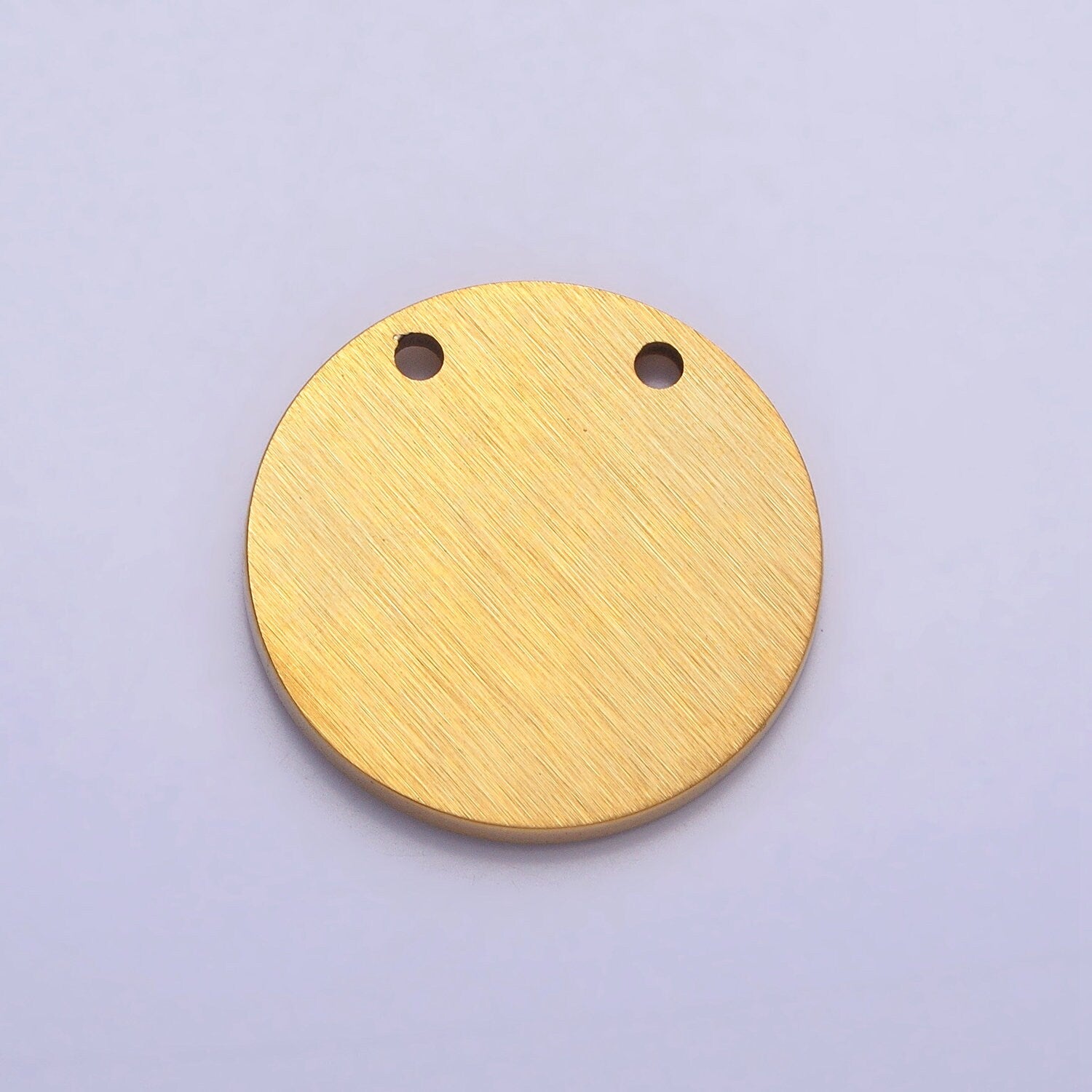Stainless Steel Mini Evil Eye Round Disc Charm in Gold & Silver | P-885