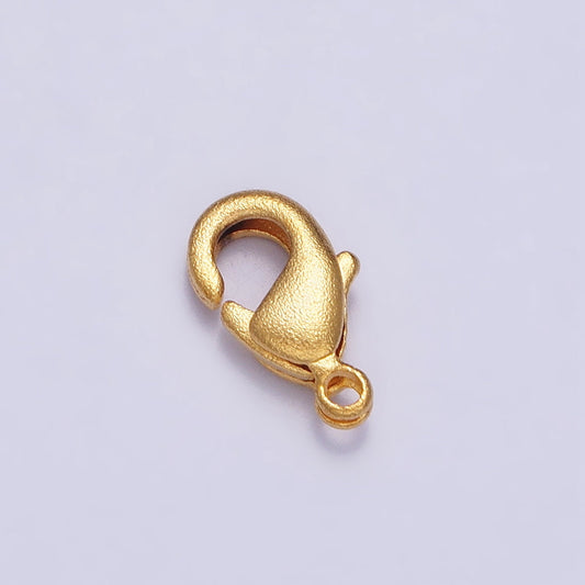 Gold Textured Matte 10mm Lobster Clasps Jewelry Closure Supply for Bracelet Necklace Anklet End Clasp DIY Jewelry Supply | Z087
