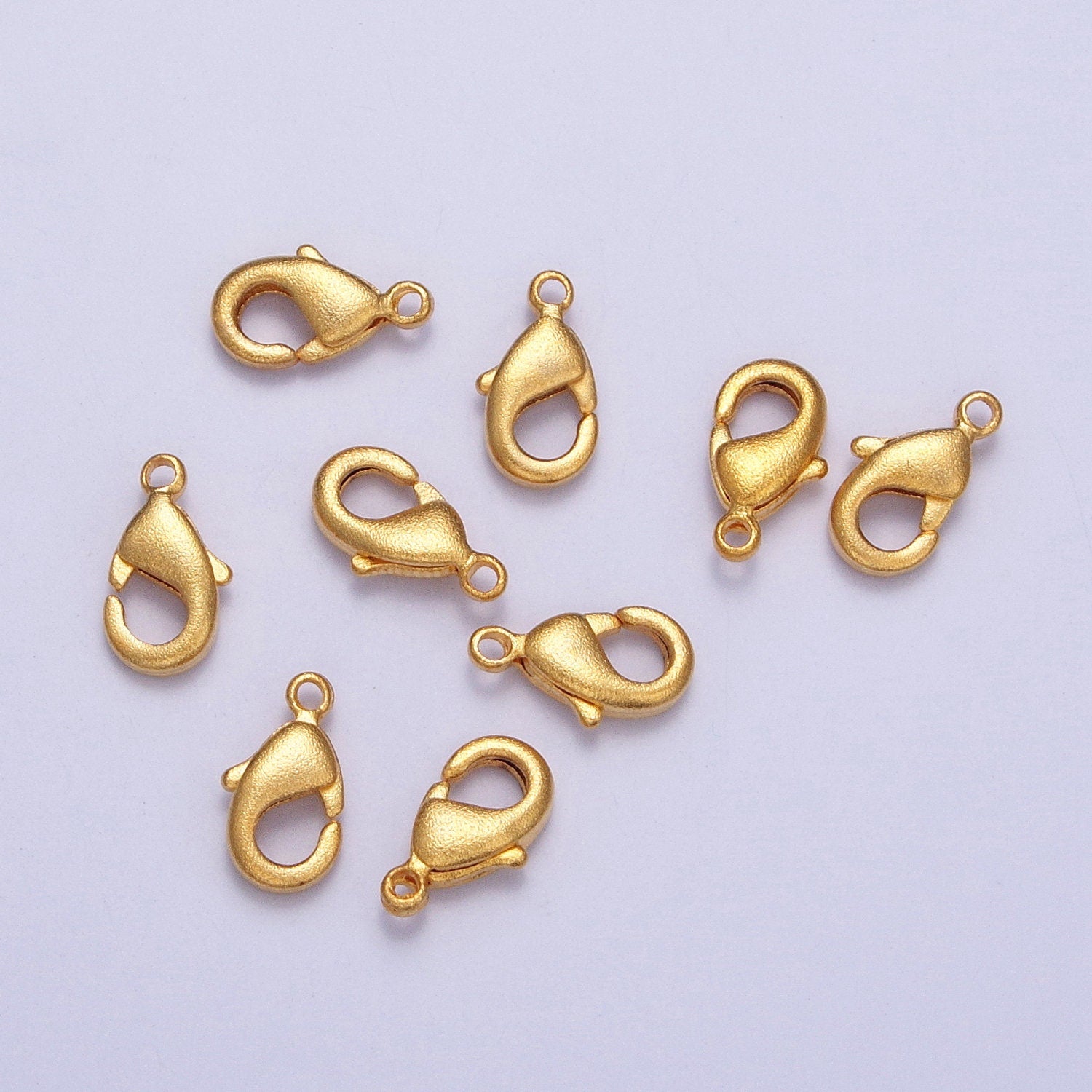 Gold Textured Matte 10mm Lobster Clasps Jewelry Closure Supply for Bracelet Necklace Anklet End Clasp DIY Jewelry Supply | Z087