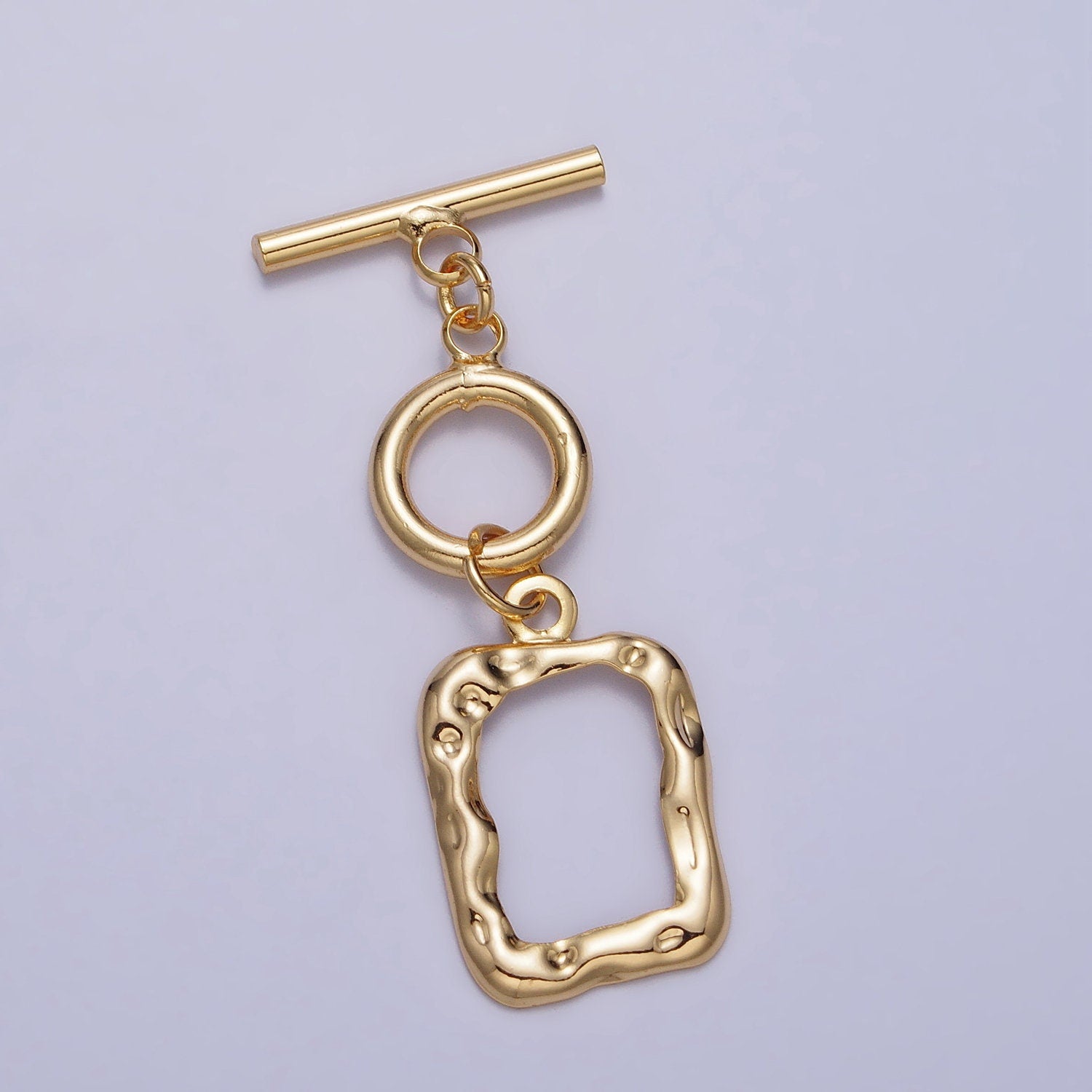 Abstract Rectangle Toggle Clasp Dainty OT Gold Clasp Silver Rustic Fancy Toggle Clasp for DIY Jewelry Making Supply Findings Z095