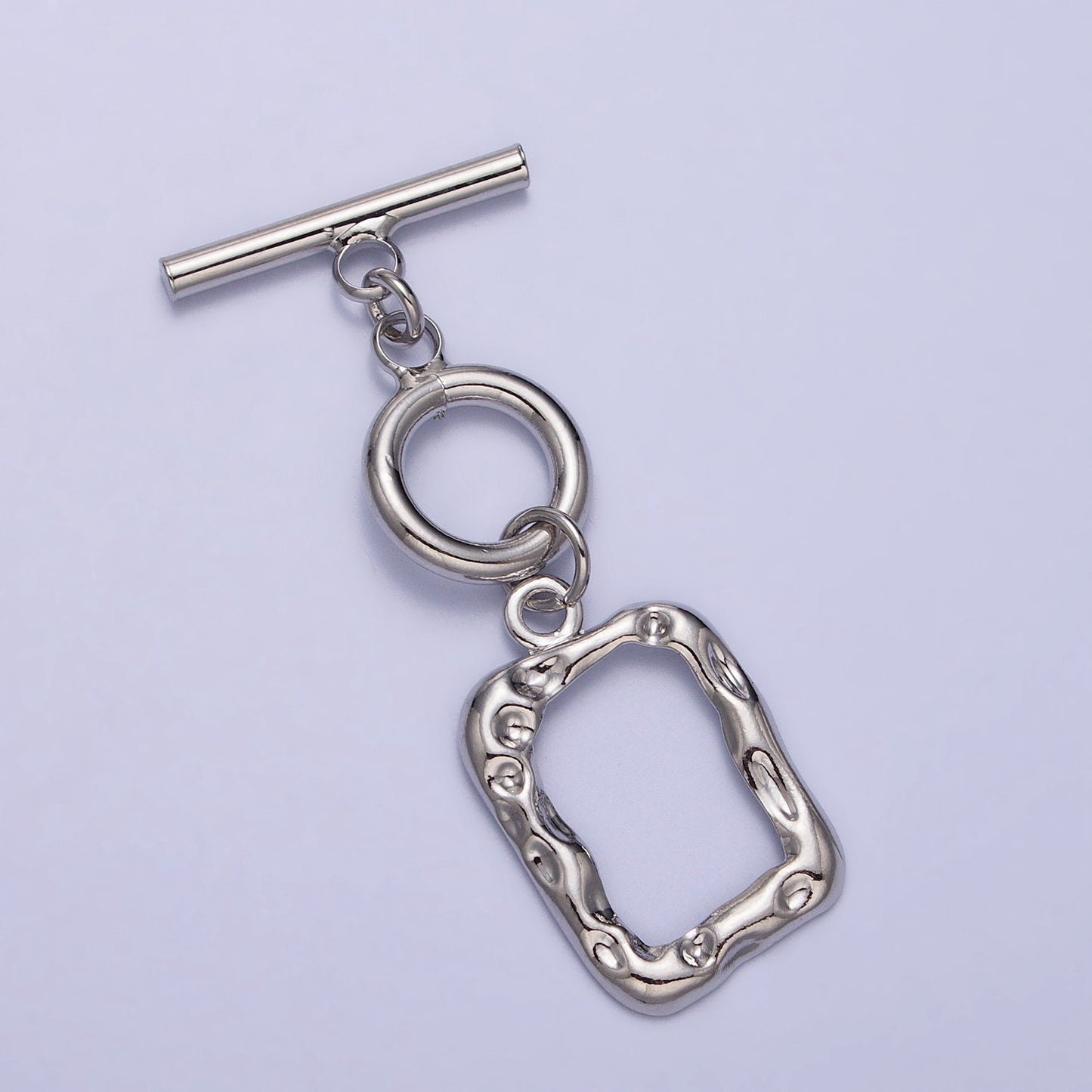 Abstract Rectangle Toggle Clasp Dainty OT Gold Clasp Silver Rustic Fancy Toggle Clasp for DIY Jewelry Making Supply Findings Z095