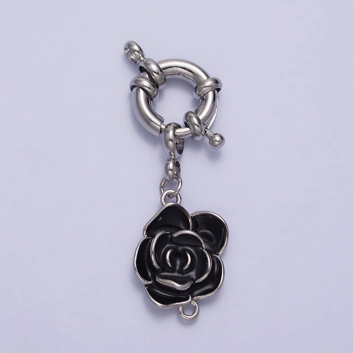 Gold Sailor Clasp With Flower Charm Three Loops for Lariat Necklace Bracelet Finding | Z050 Z051