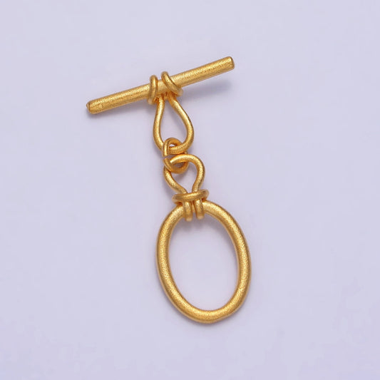 Gold Toggle OT Clasp, Jewelry Clasps, Connectors Findings End Clasp for Jewelry Making Supply Z-090