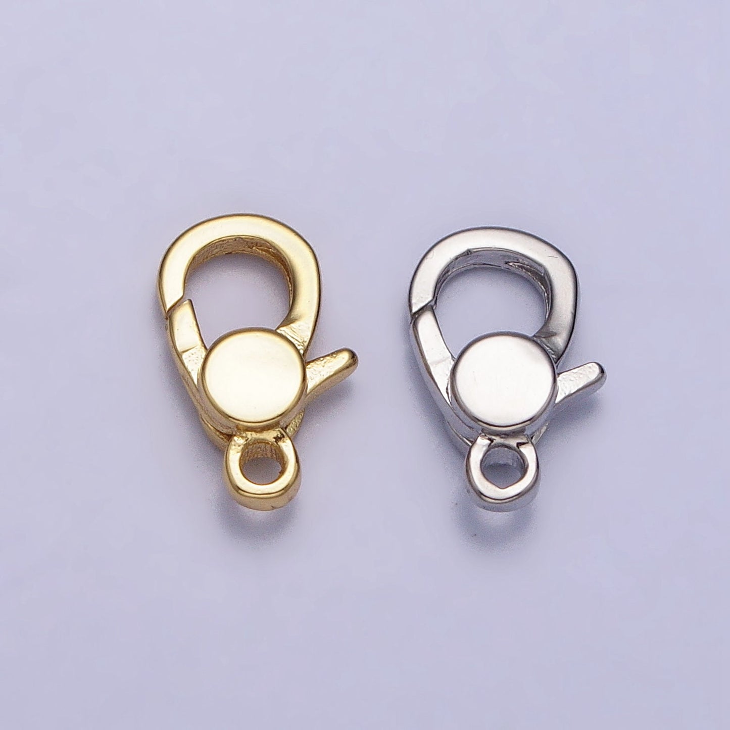 Mini 14K Gold Filled 10.8mm Oval Lobster Clasps Closure Supply in Gold & Silver | Z141 Z142