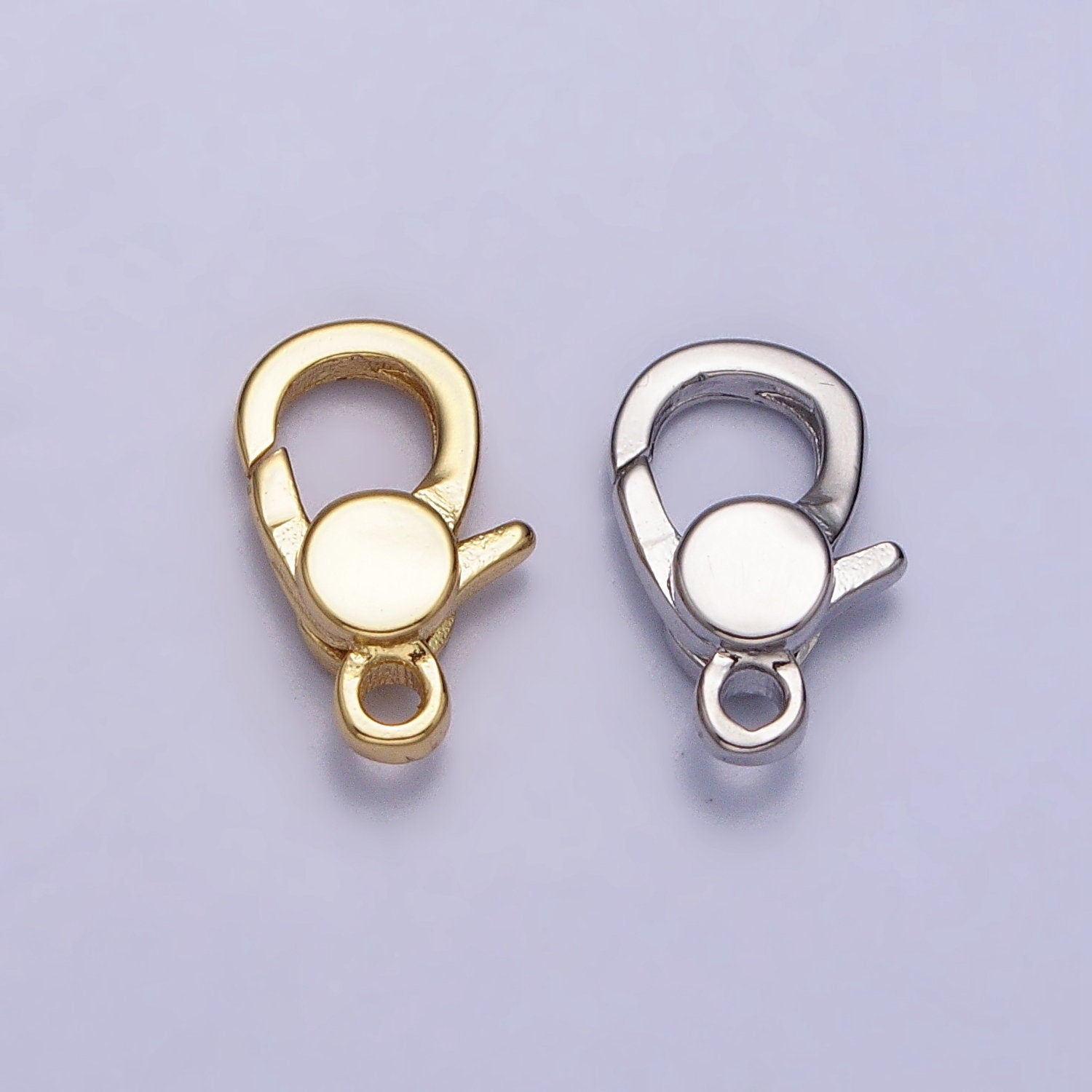 Mini 14K Gold Filled 10.8mm Oval Lobster Clasps Closure Supply in Gold & Silver | Z141 Z142