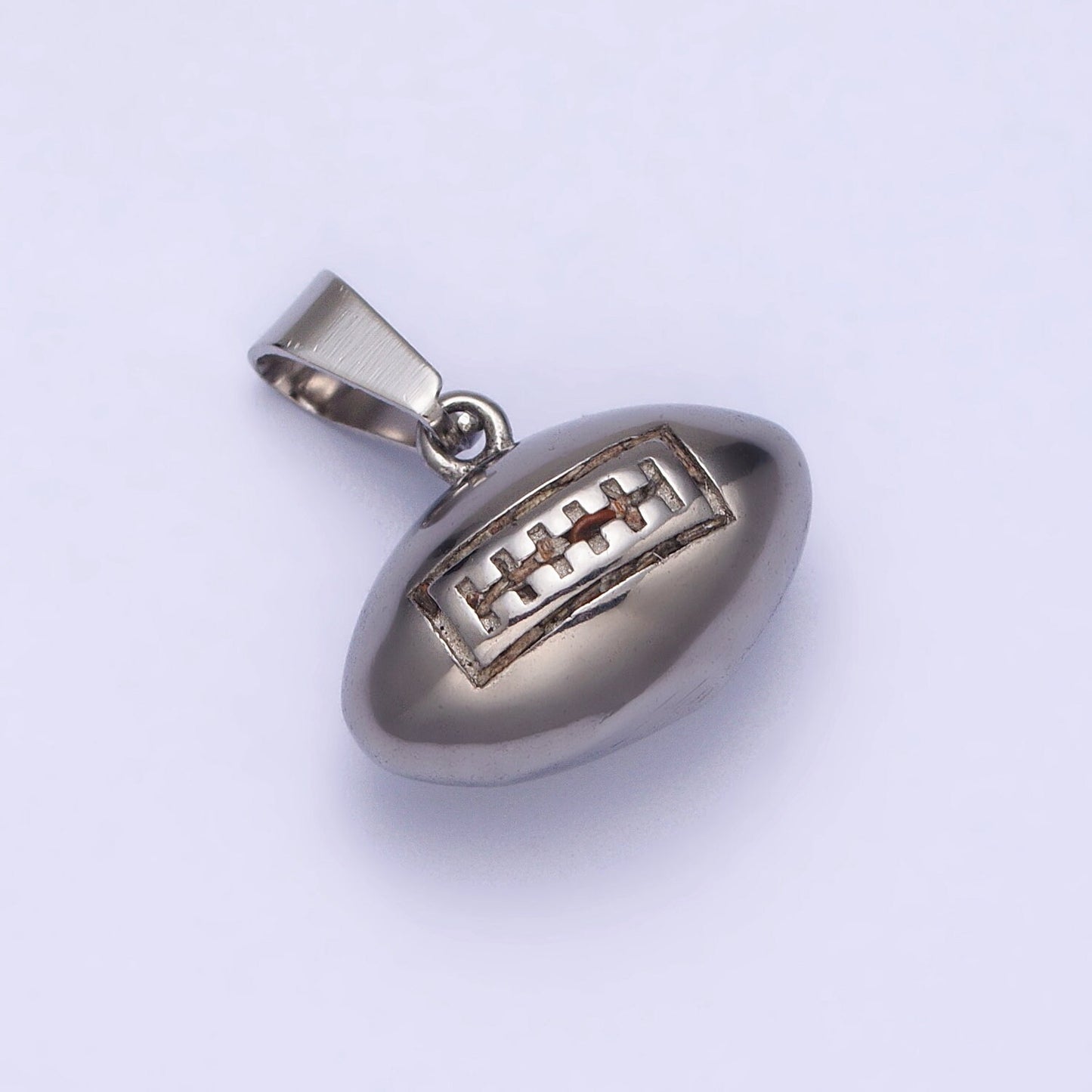 American Football Ball Team Sport Player Game Fan Charm Pendant Necklace Stainless Steel Ball Charm J710