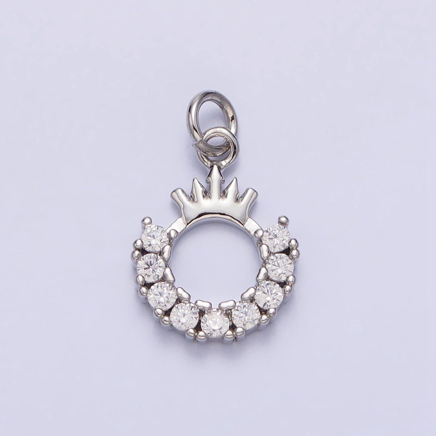 Gold Queen Crown Charm - Dainty Silver Crown Pendant Mini Cubic Zirconia Cute Gold Crown for Necklace Bracelet Supply AC258