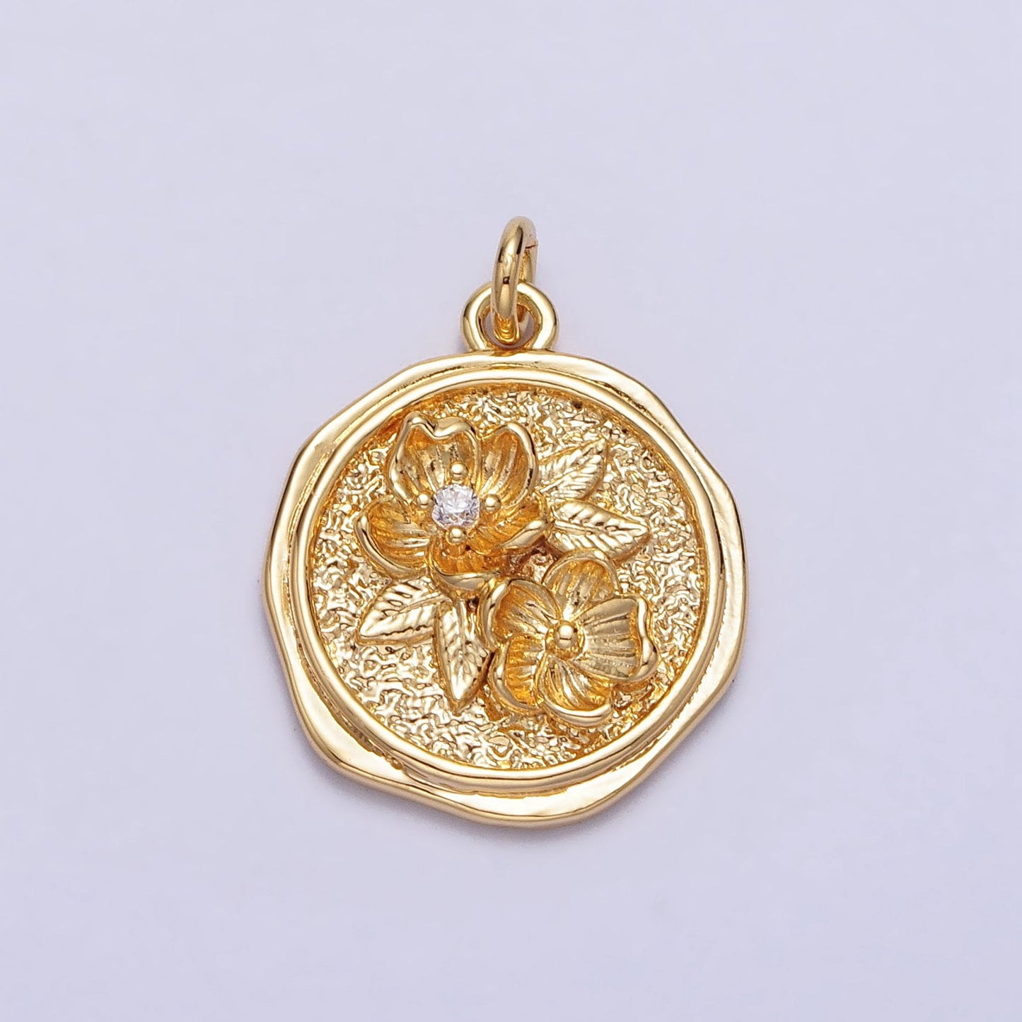Gold Hawaiian Hibiscus Flower Charm Silver Five Petal Flower Charm Pendant Dainty Tropical Flower Pendant for Necklace Bracelet Supply AC283