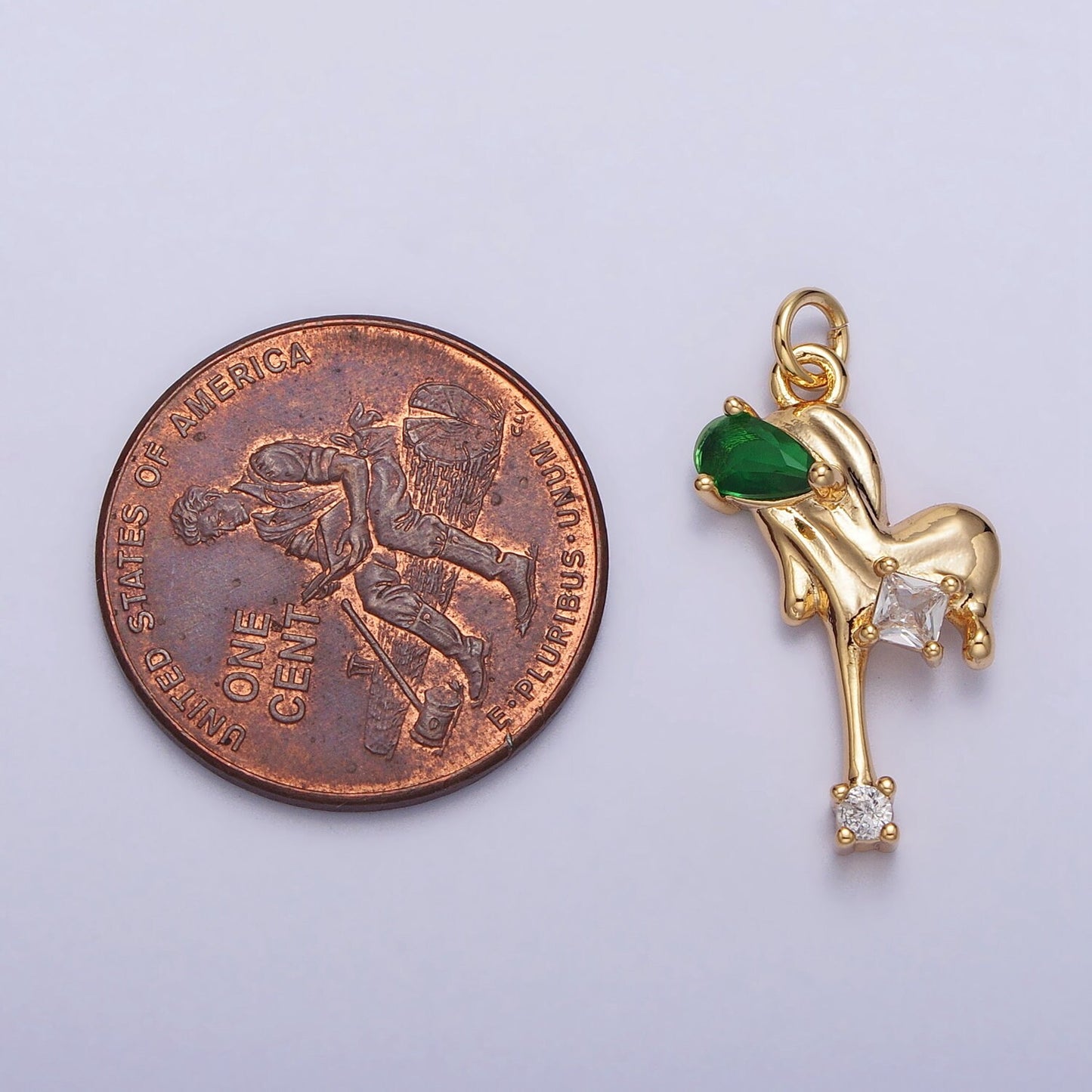 Melting Heart Pendant Necklace In Gold and Silver Plated Heart Necklace Charm with Cubic Zirconia Stone