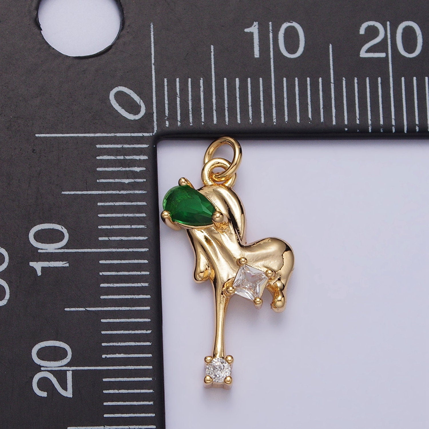 Melting Heart Pendant Necklace In Gold and Silver Plated Heart Necklace Charm with Cubic Zirconia Stone