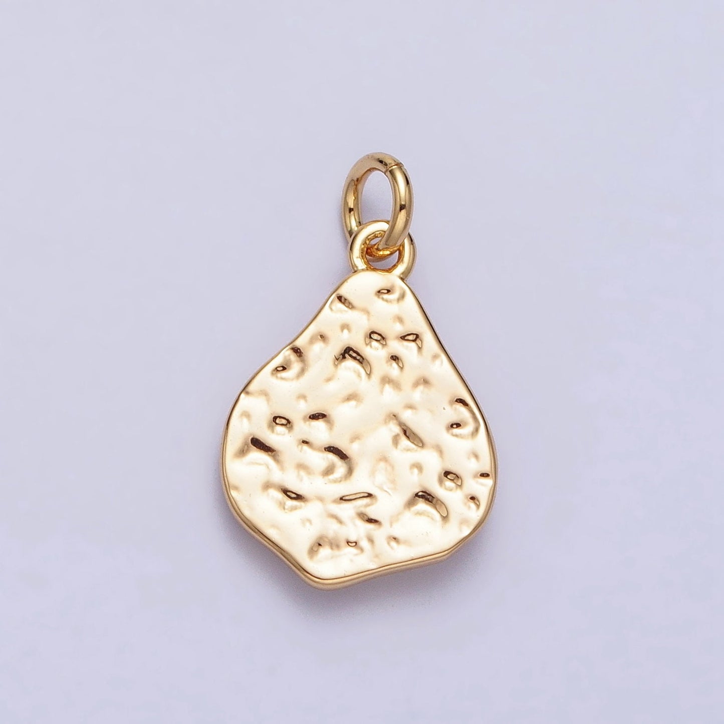 Mini 16K Gold Filled Micro Paved CZ Butterfly Hammered Charm | AC-296