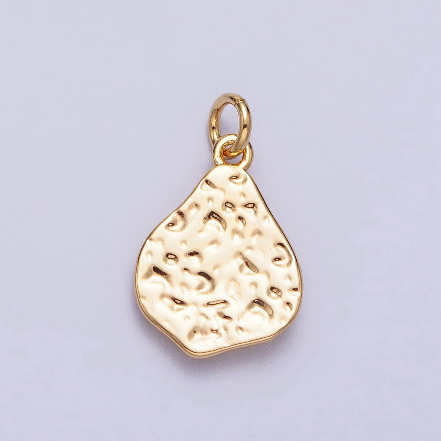 Mini 16K Gold Filled Micro Paved CZ Butterfly Hammered Charm | AC-296