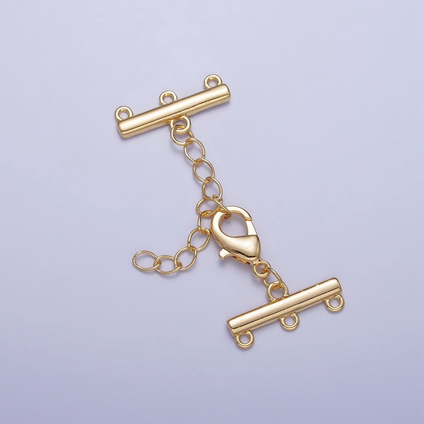 Gold Layered Necklace Spacer - Multi Necklace Detangler Clasp - Silver Multi Layer Clasp - Untangle Layering Clasp Necklace Separator Z107