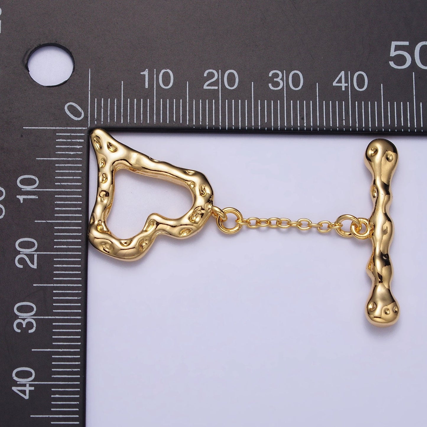 Abstract Heart Toggle Clasp Dainty OT Gold Clasp Silver Rustic Fancy Toggle Clasp for DIY Jewelry Making Supply Findings Z110