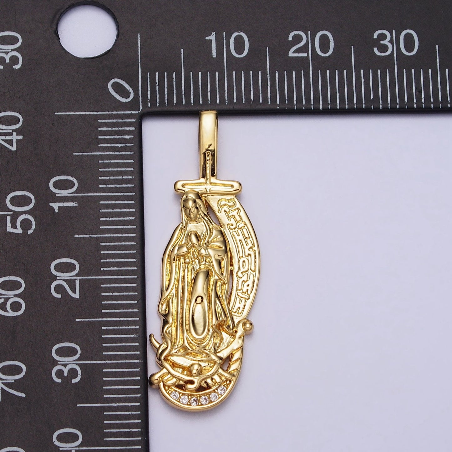 Gold Virgin Mary Pendant For Religious Jewelry Making Supply Mother Mary Charm for Necklace component AA083