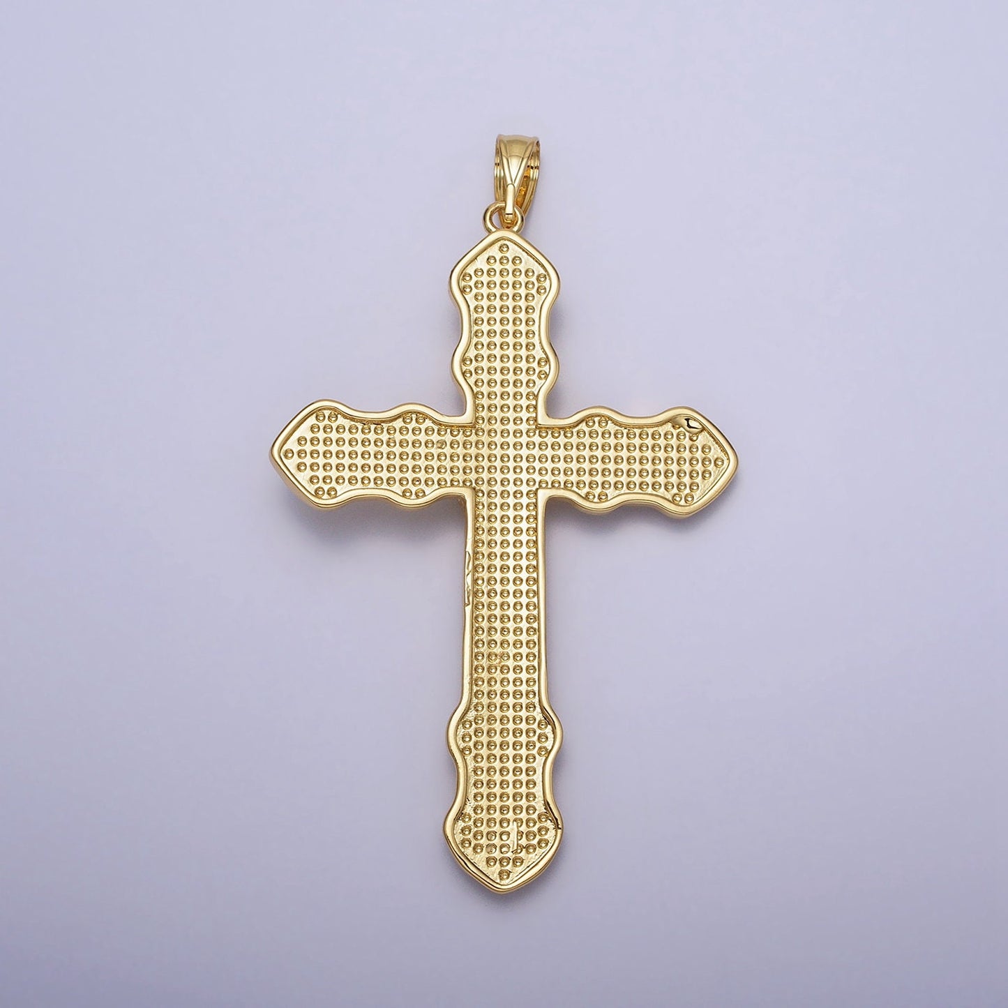 Big Gold Crucifix Cross Religious Pendant | AA084