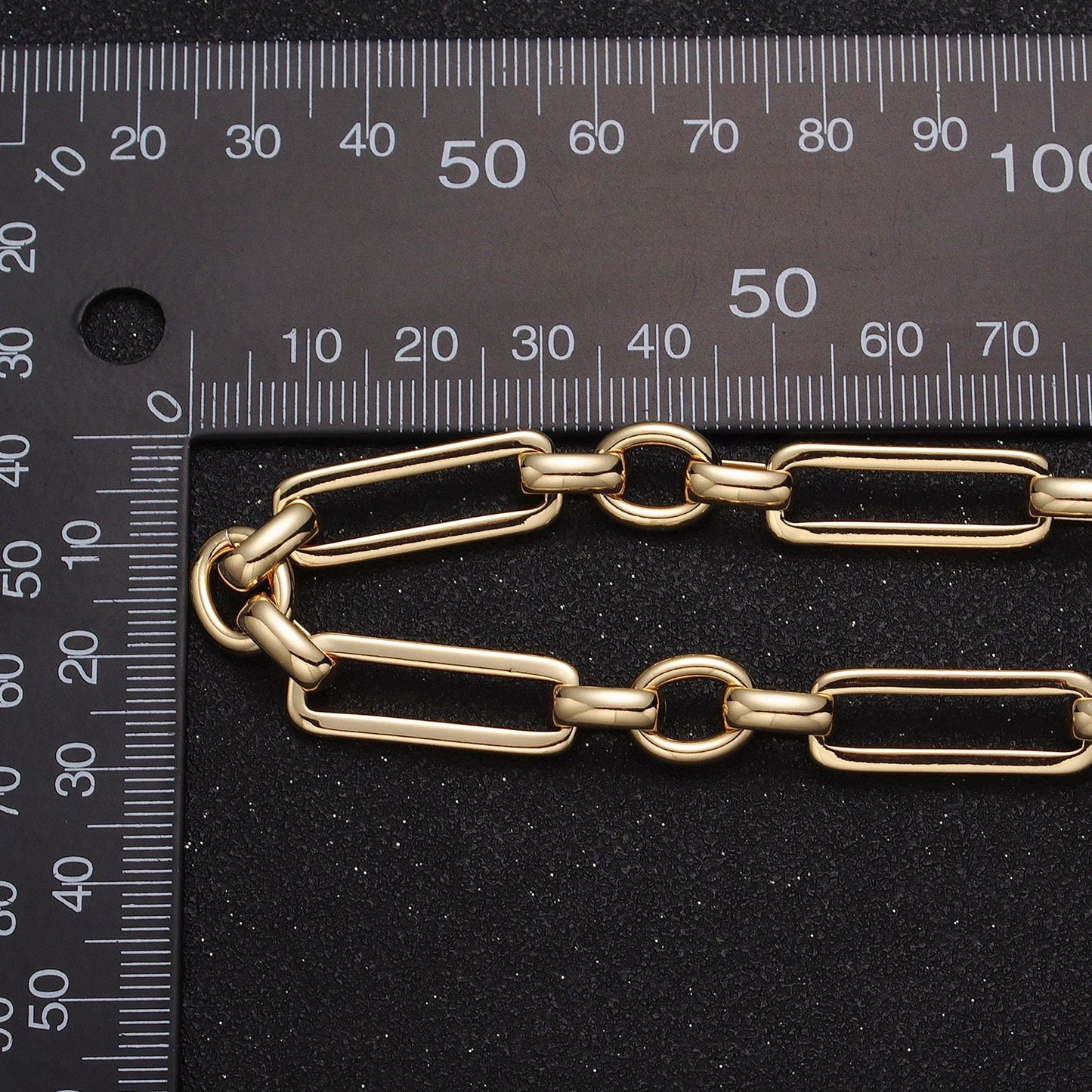 24K Gold Filled Unique Paperclip Cable Rolo Link Unfinished Wholesale Jewelry Making Component by Yard | Roll-1125 Roll-1196