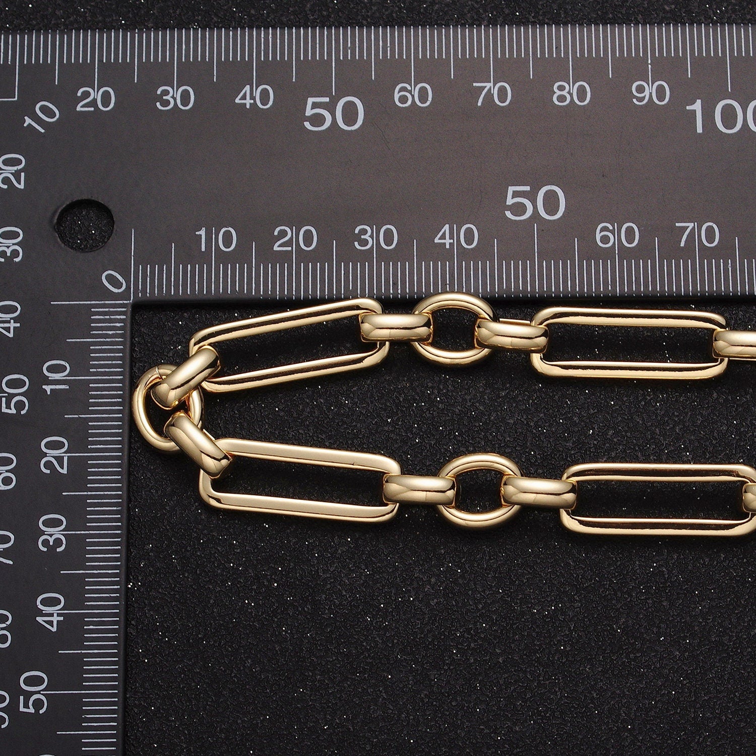 24K Gold Filled Unique Paperclip Cable Rolo Link Unfinished Wholesale Jewelry Making Component by Yard | Roll-1125 Roll-1196