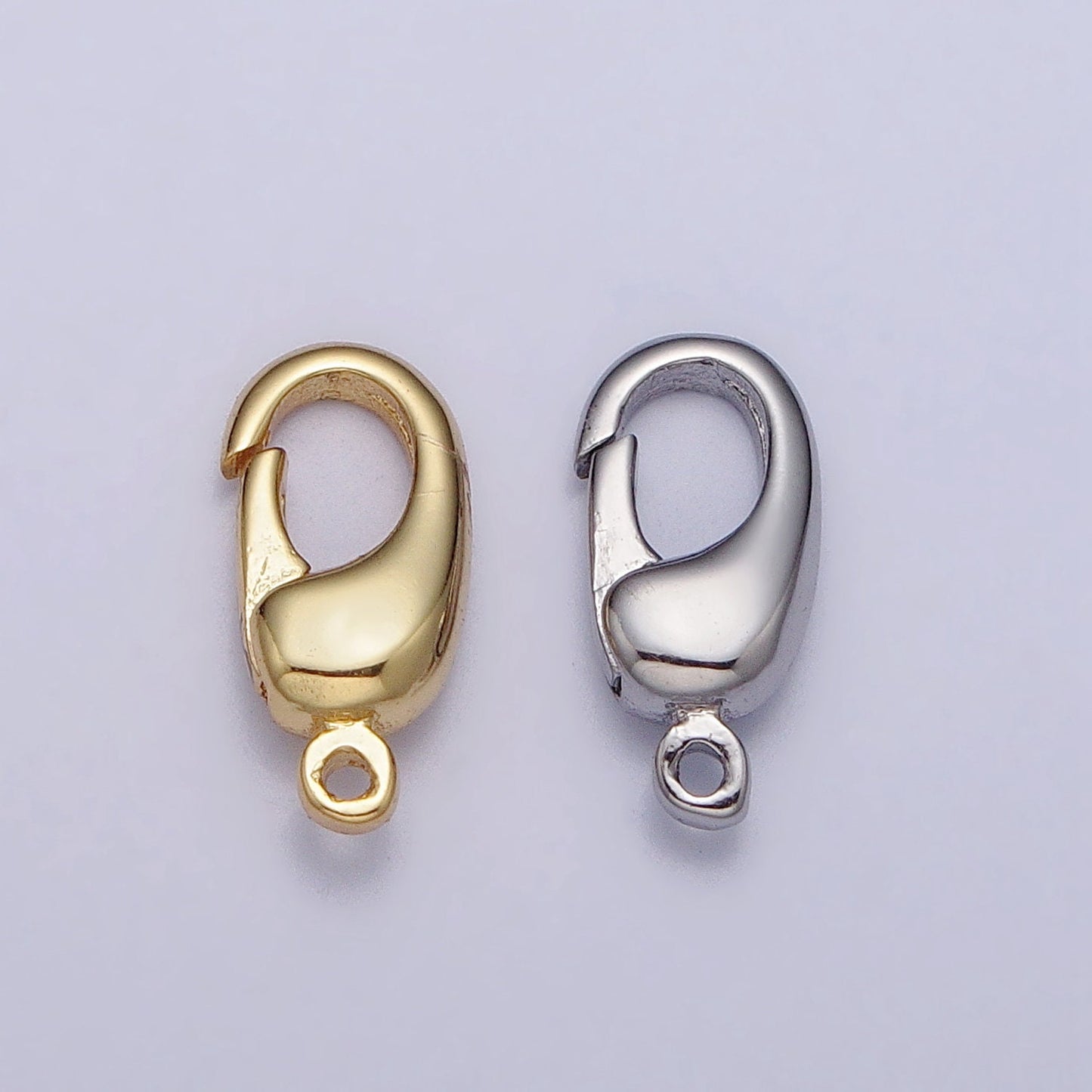 Mini Gold Push Clasp Wholesale Lobster Clasp Silver Lobster Claw for Jewelry Necklace Bracelet Anklet Making, Size 10.5 x 4.9 mm Z151