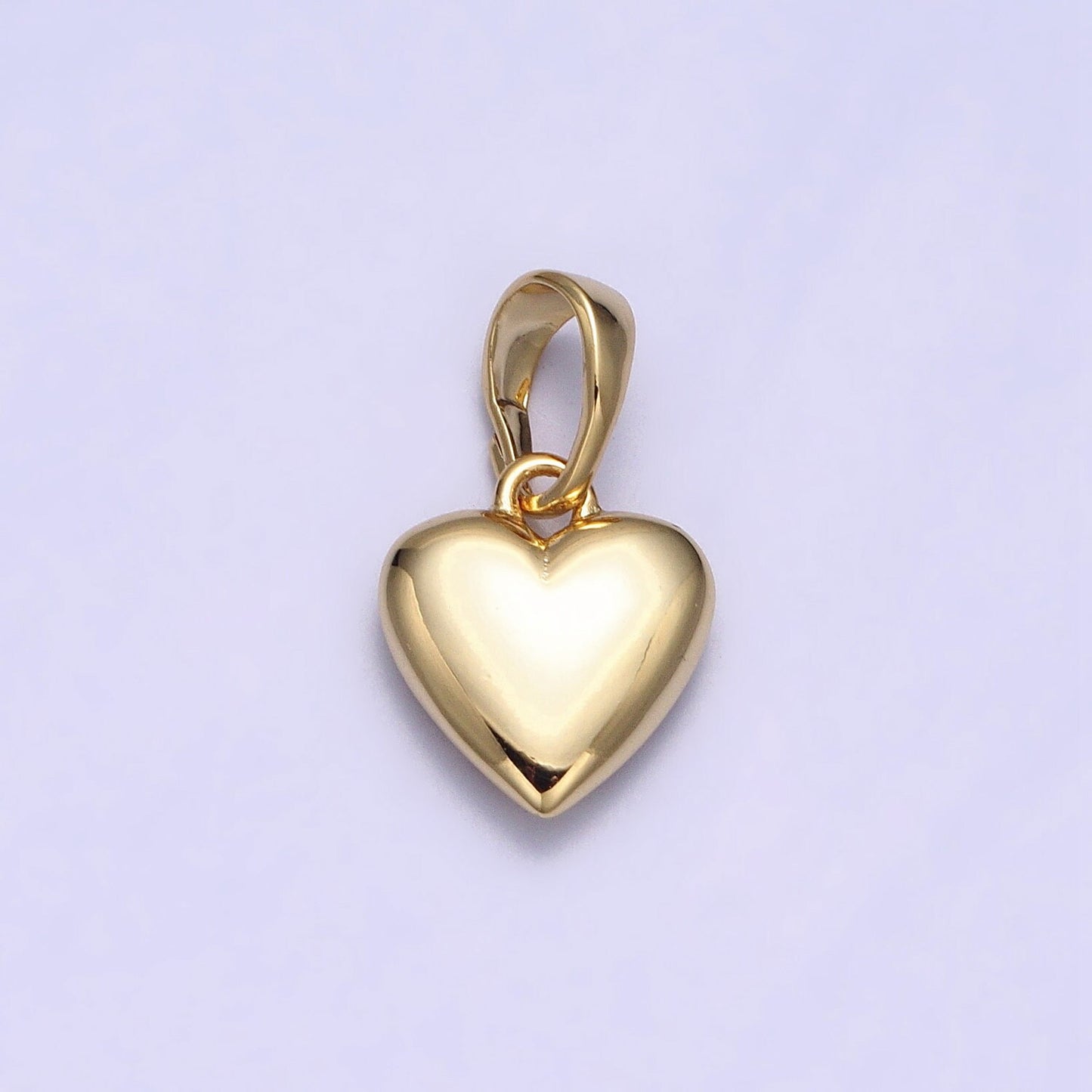 14K Gold Filled Puffy Heart Charm, Gold Love Heart Charms For Bracelet Necklace Earing Jewelry Making Supplies aa-040
