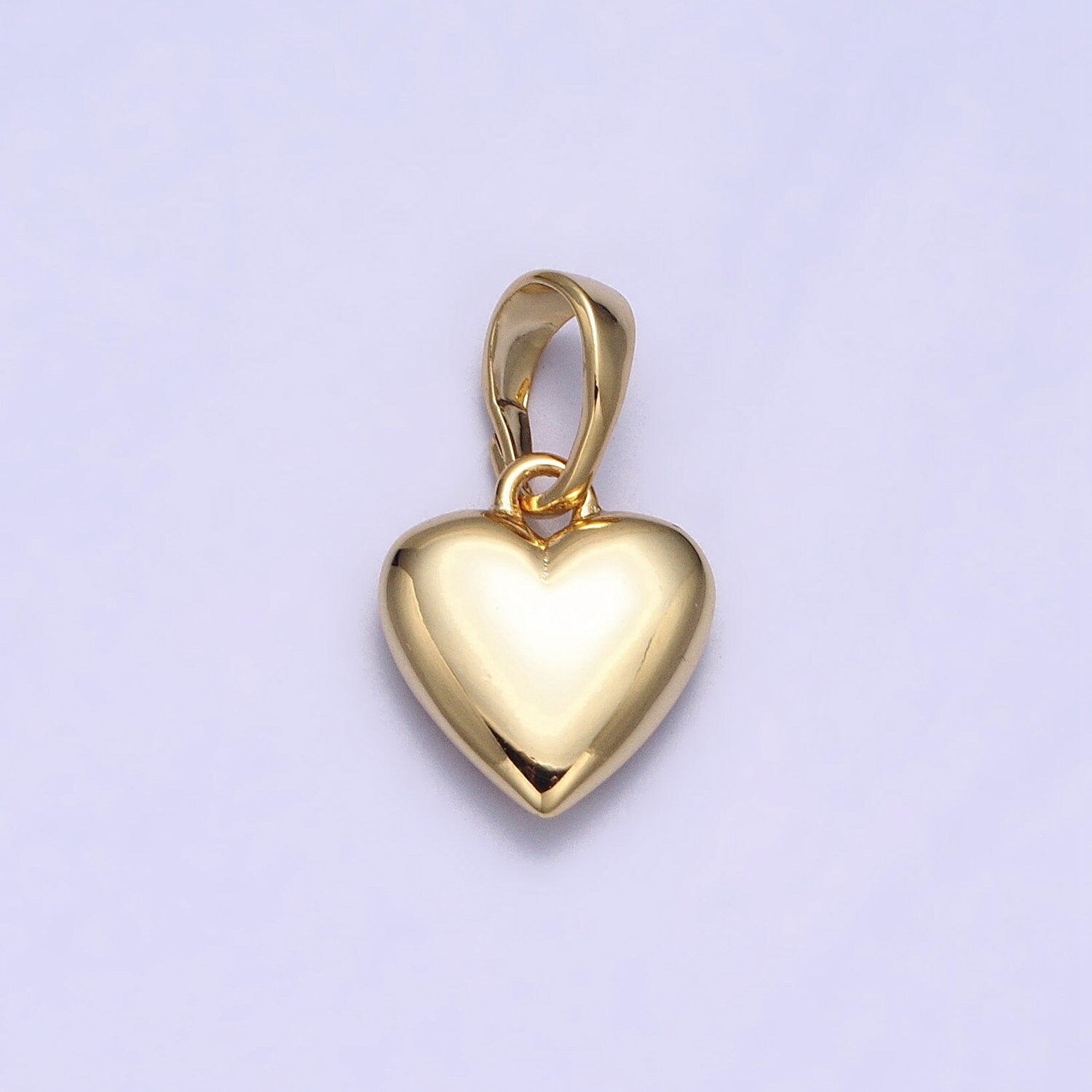 14K Gold Filled Puffy Heart Charm, Gold Love Heart Charms For Bracelet Necklace Earing Jewelry Making Supplies aa-040