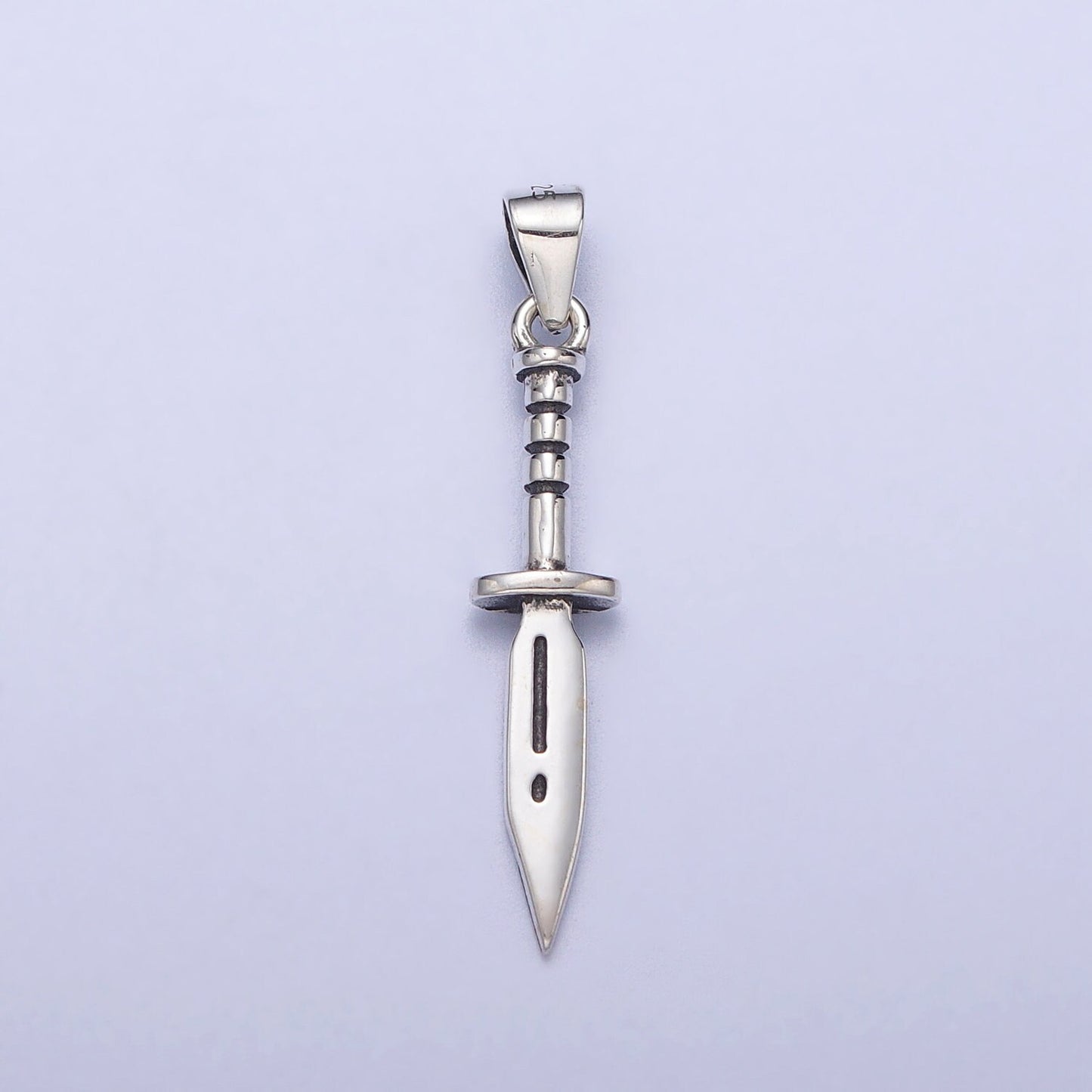 Dainty s925 Sterling Silver Sword Necklace Charm- Silver Dagger Charm necklace bracelet earring Supply for Women Men pendant Necklace SL-391